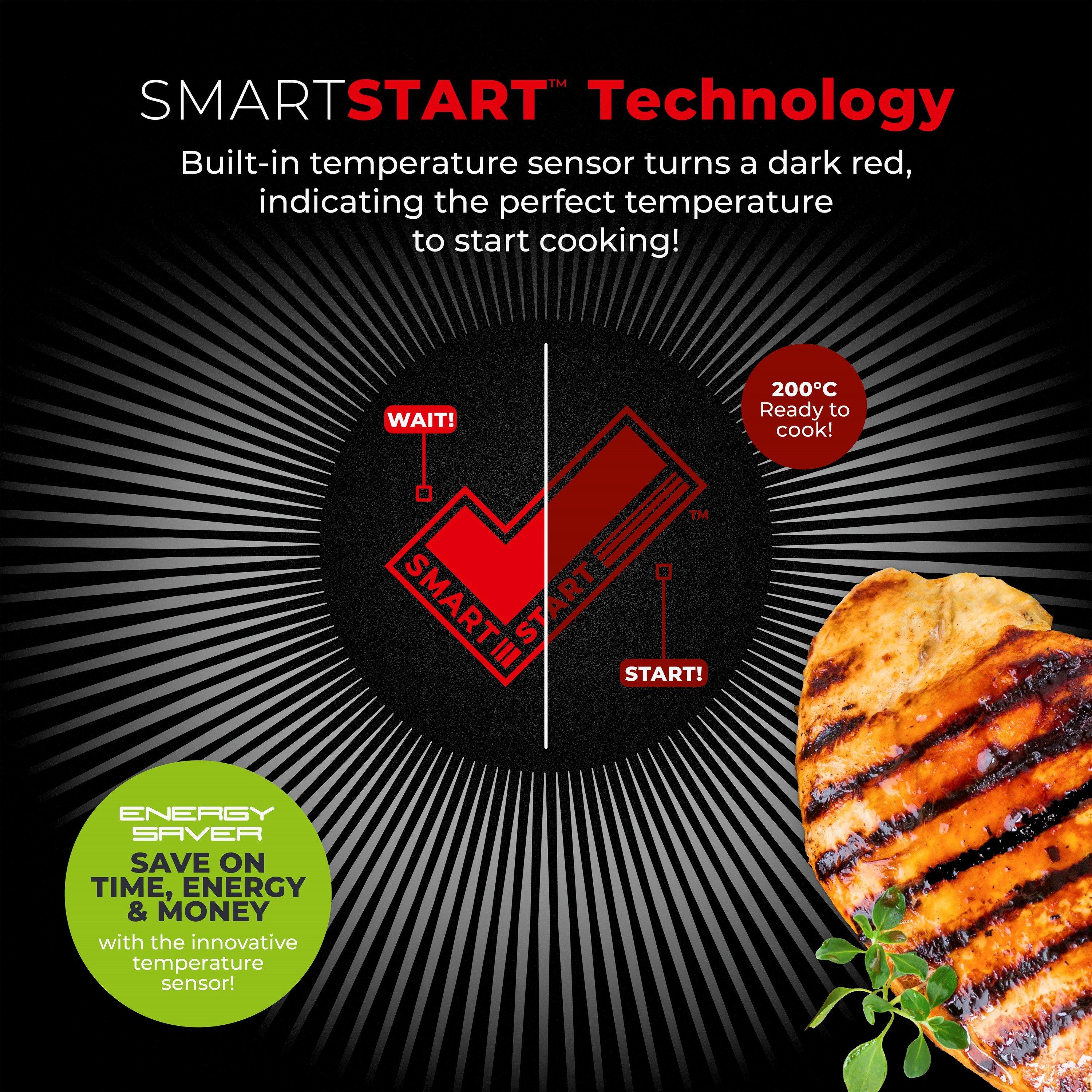 Black - Tower - Smart Start Gourmet 26cm Grill Pan - 3