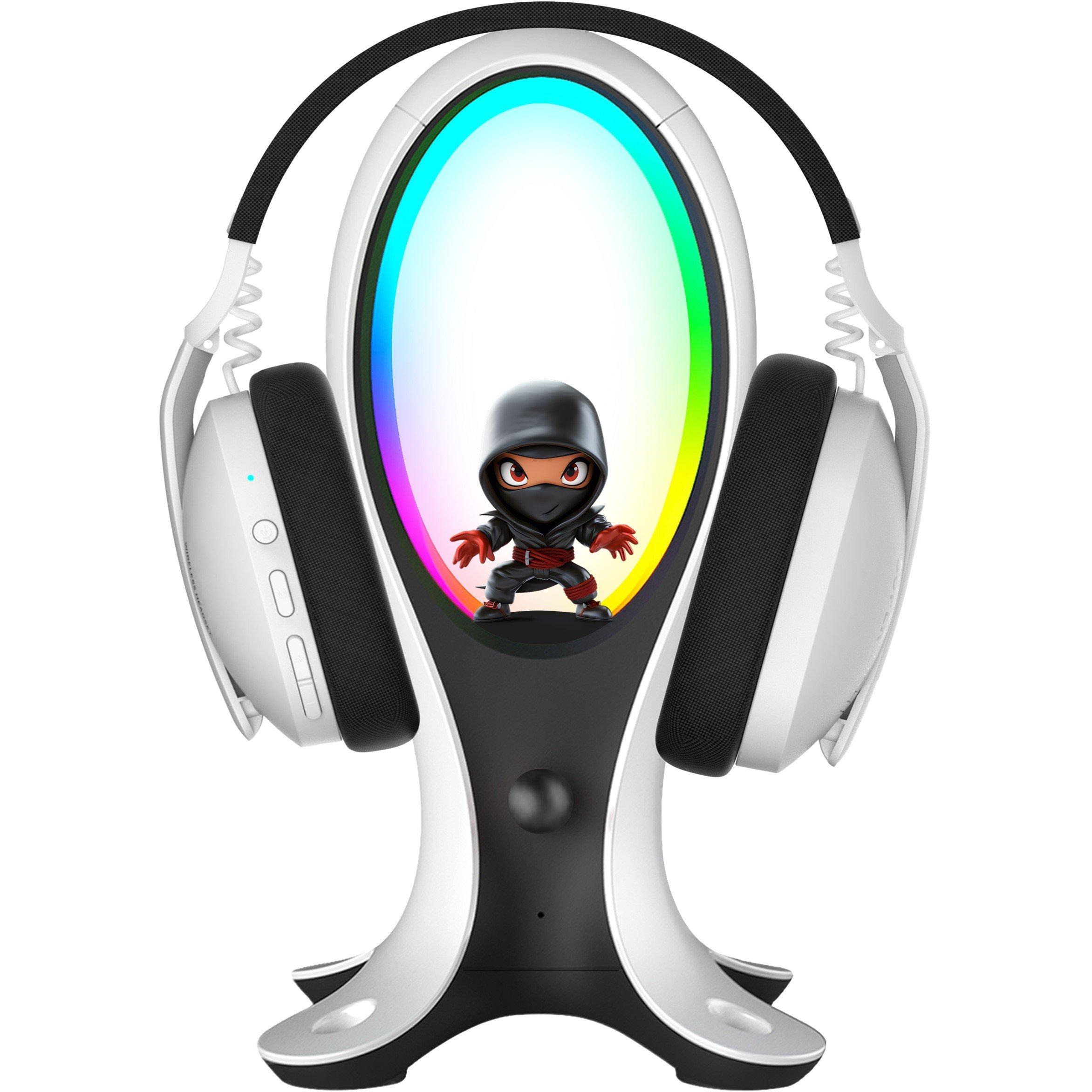 White / Black - Subsonic - Subsonic Electra RGB Headset Stand With USB Hub - 5