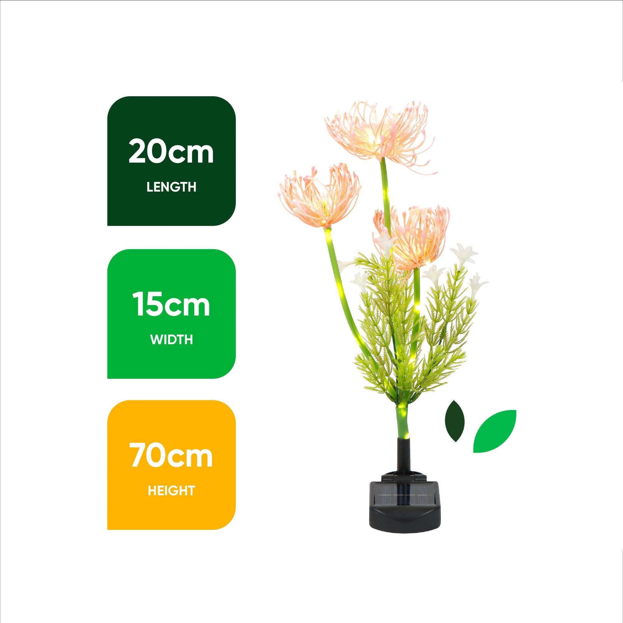 Green - Streetwize - Spider Lily Solar Lights-Bold & Beautiful 3Flowers - 3