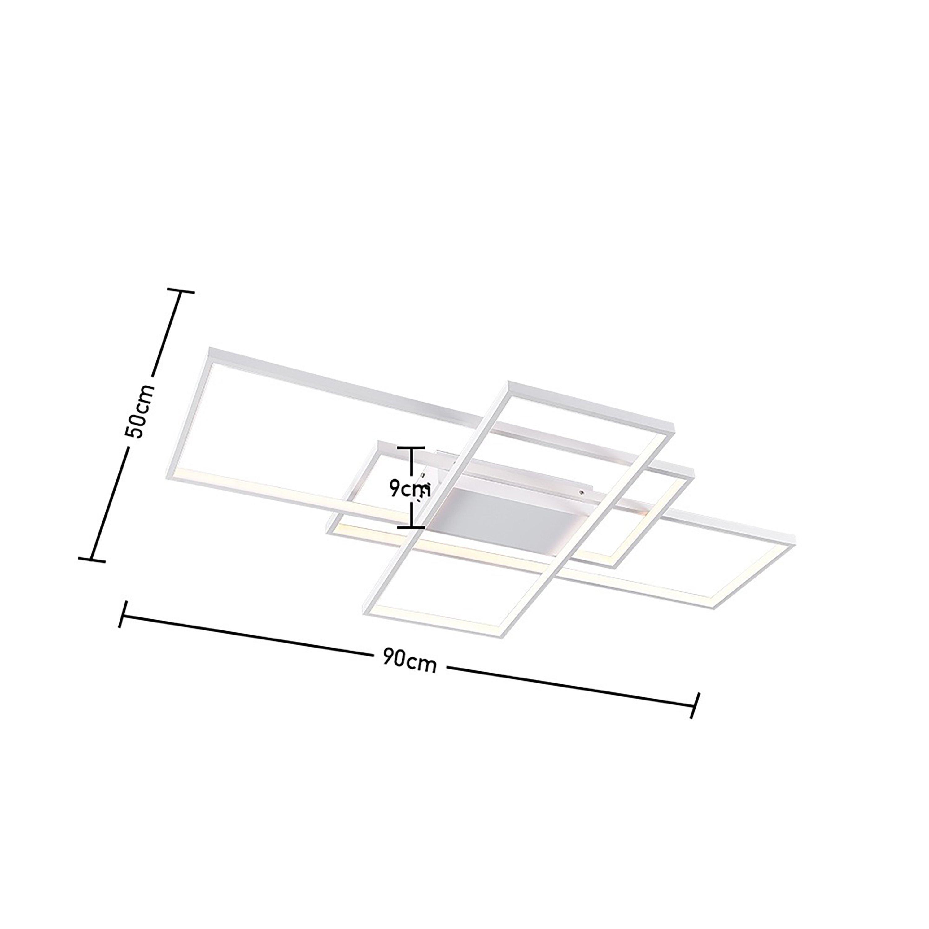 White - Kabinet UK - 3-Rectangular Adjustable LED Ceiling Light White - 5