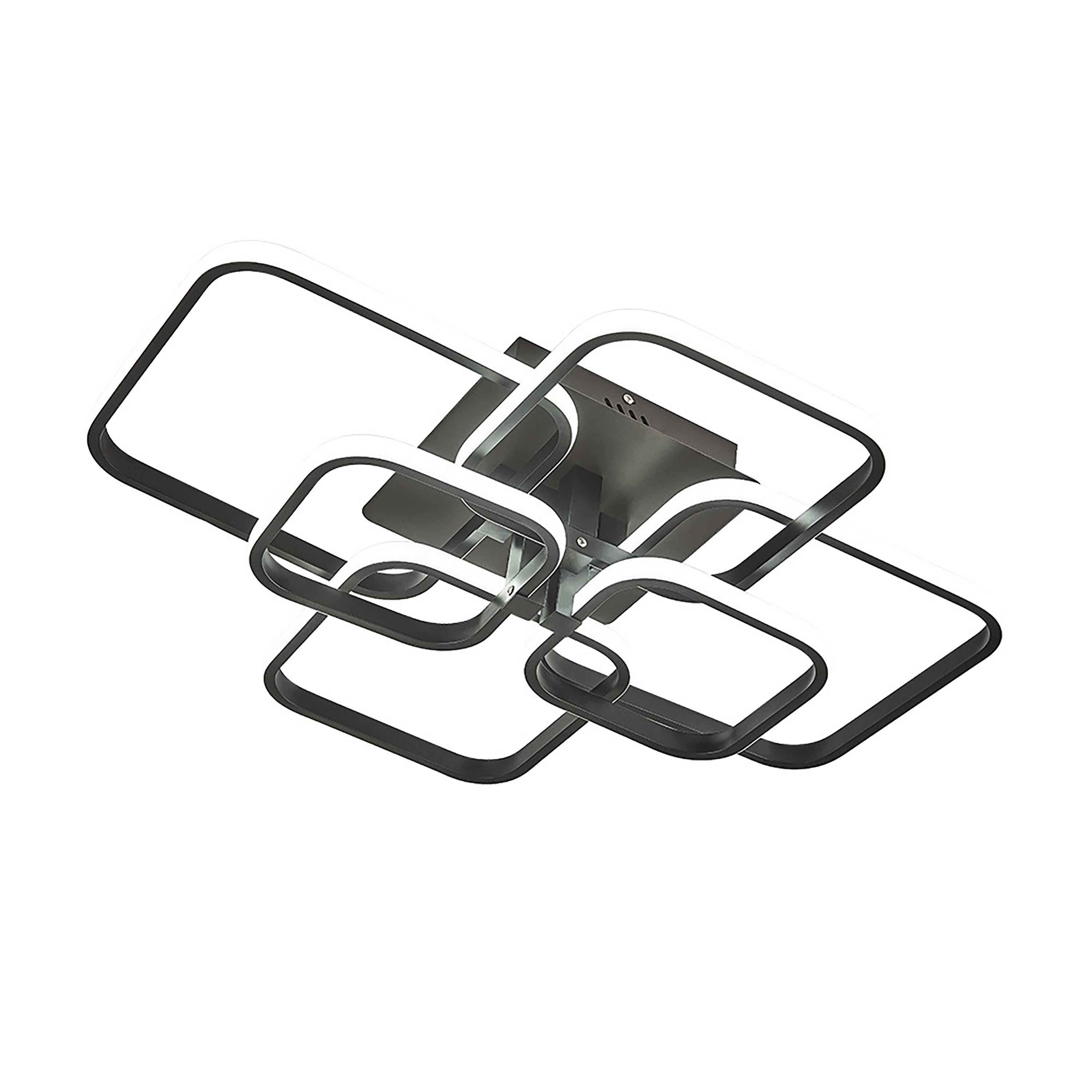 Black - Kabinet UK - 6-Square Overlap LED Ceiling Light Black - 3