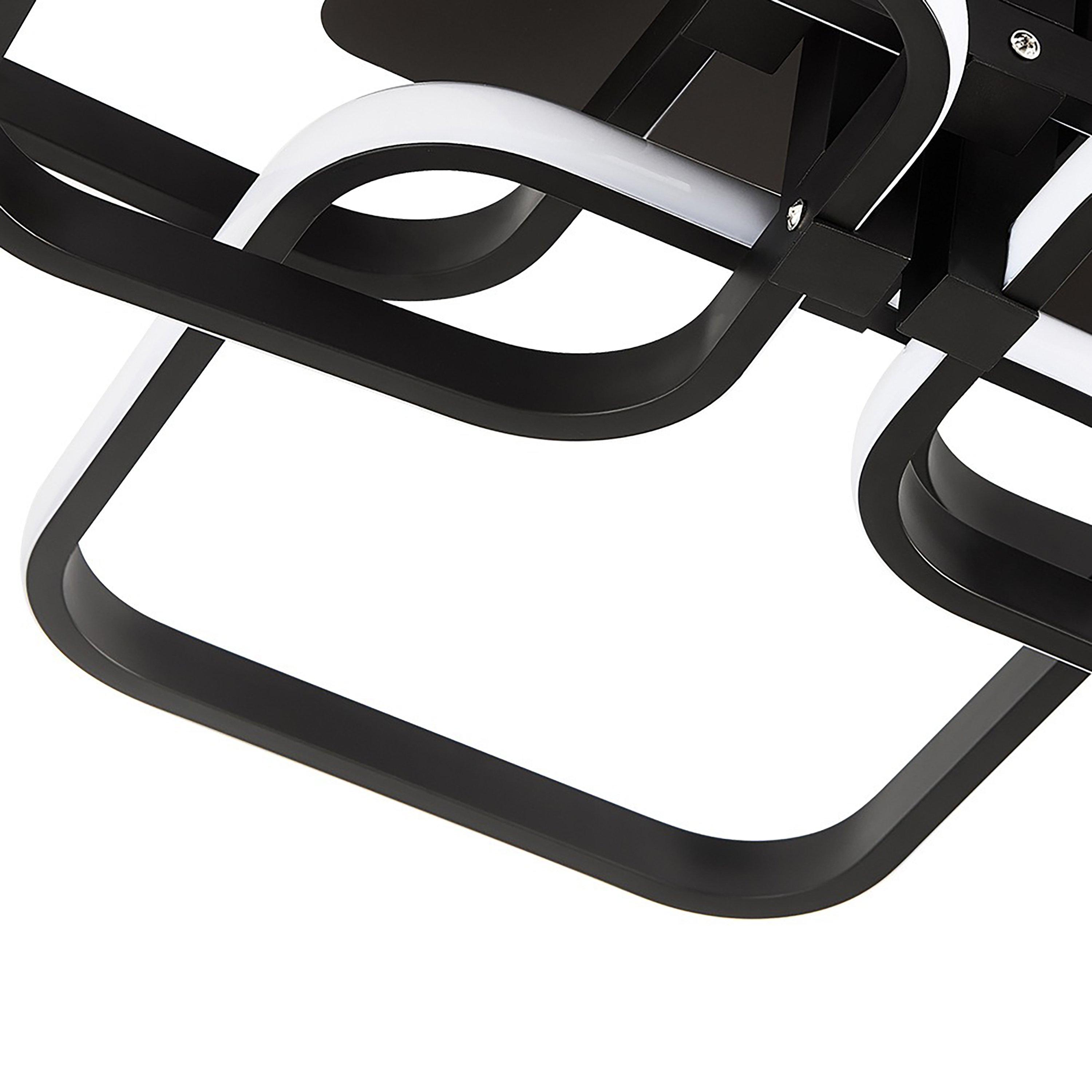 Black - Kabinet UK - 6-Square Overlap LED Ceiling Light Black - 4