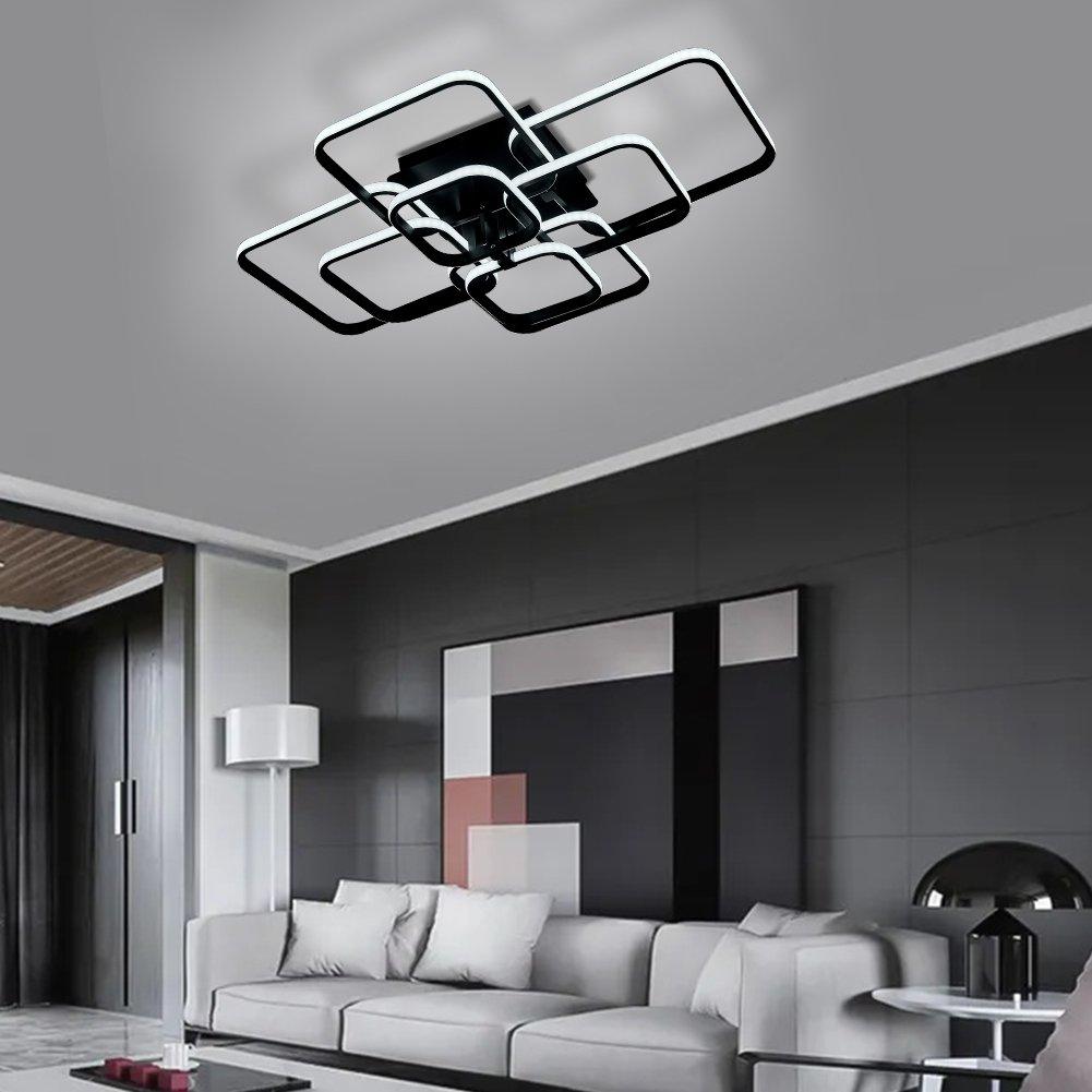 Black - Kabinet UK - 8-Square Overlap LED Ceiling Light Black - 1