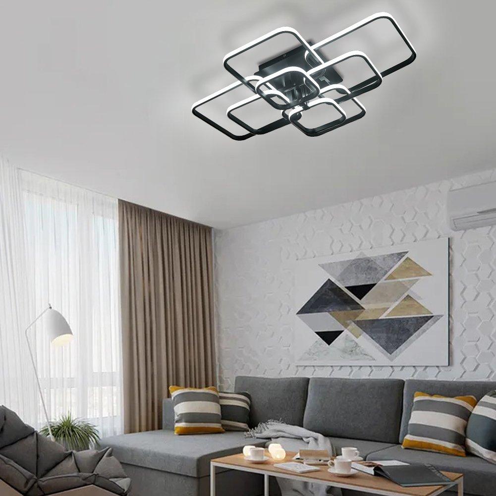 Black - Kabinet UK - 8-Square Overlap LED Ceiling Light Black - 2