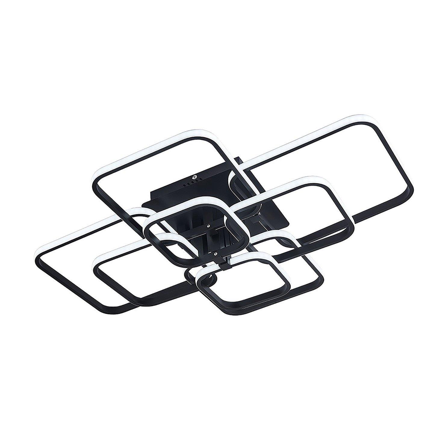 Black - Kabinet UK - 8-Square Overlap LED Ceiling Light Black - 3