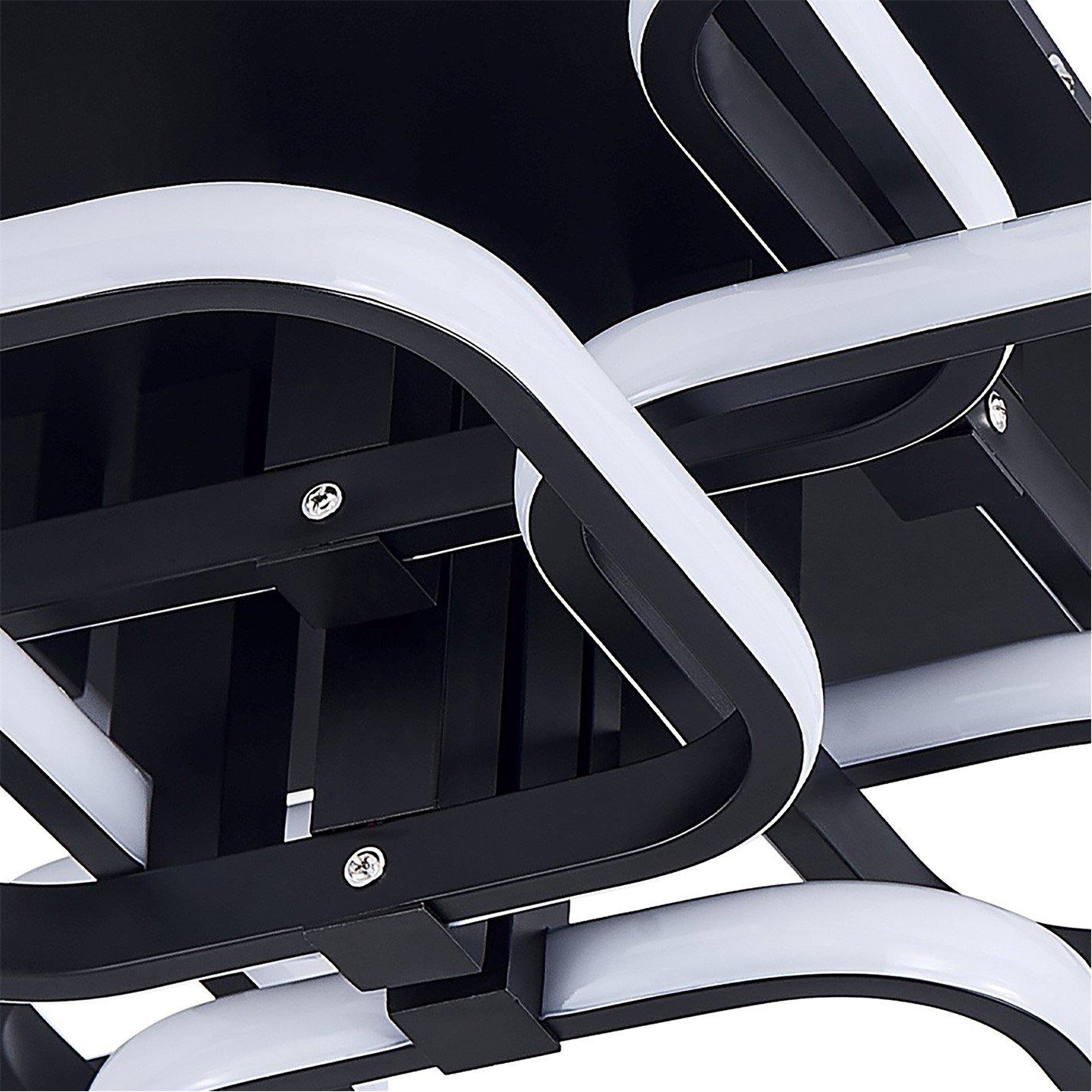 Black - Kabinet UK - 8-Square Overlap LED Ceiling Light Black - 4