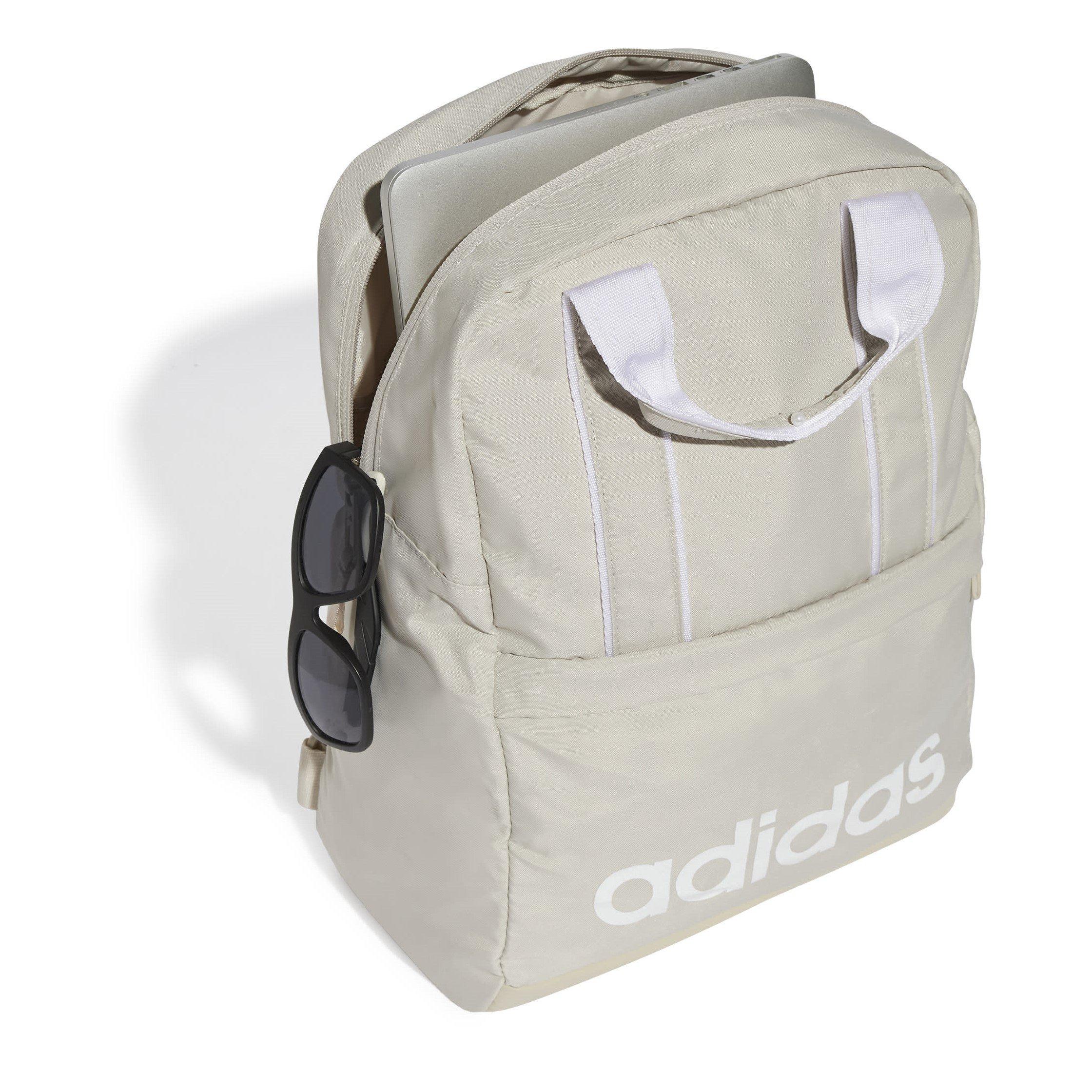 W.Alumina/White - adidas - Linear Essentials Backpack - 4