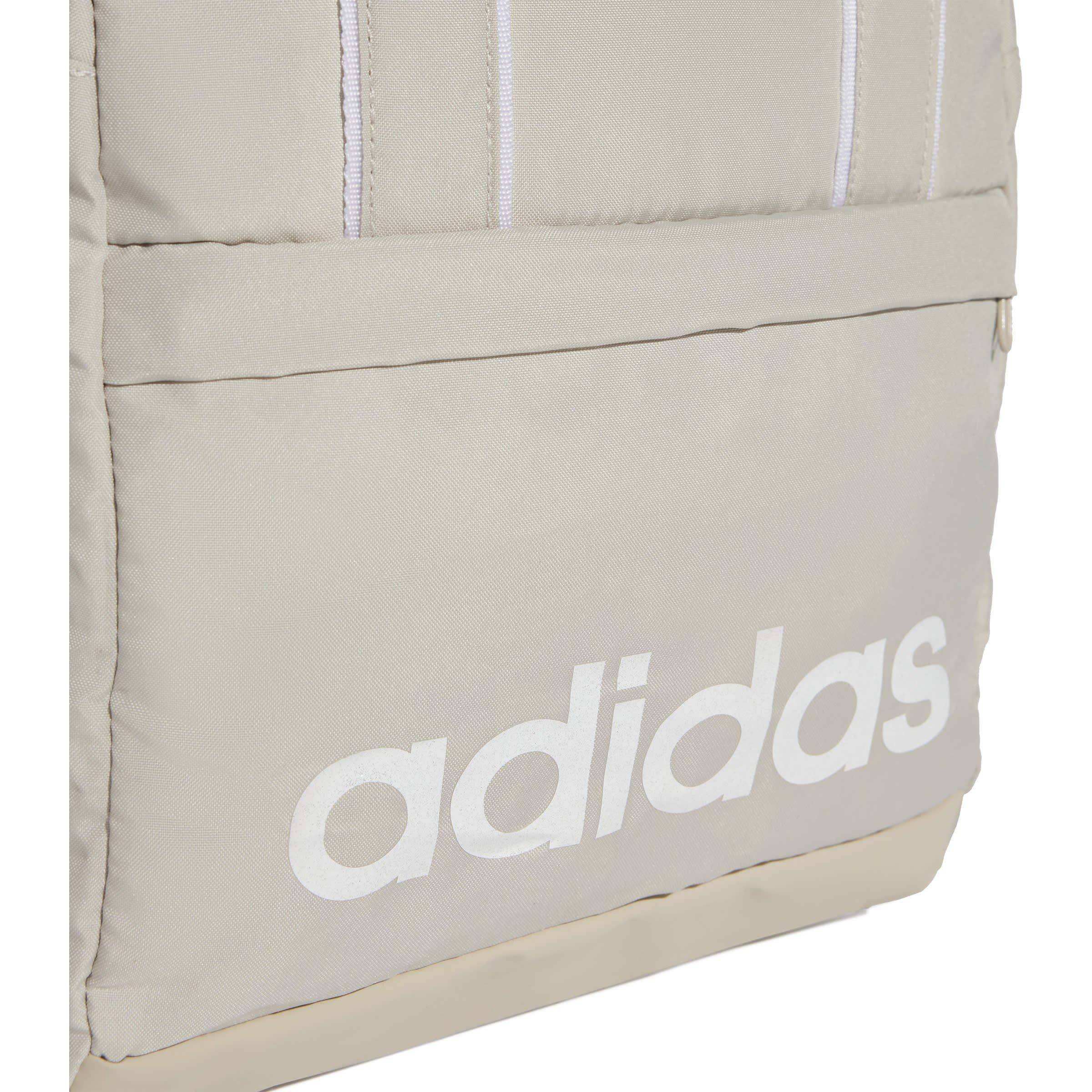 W.Alumina/White - adidas - Linear Essentials Backpack - 5