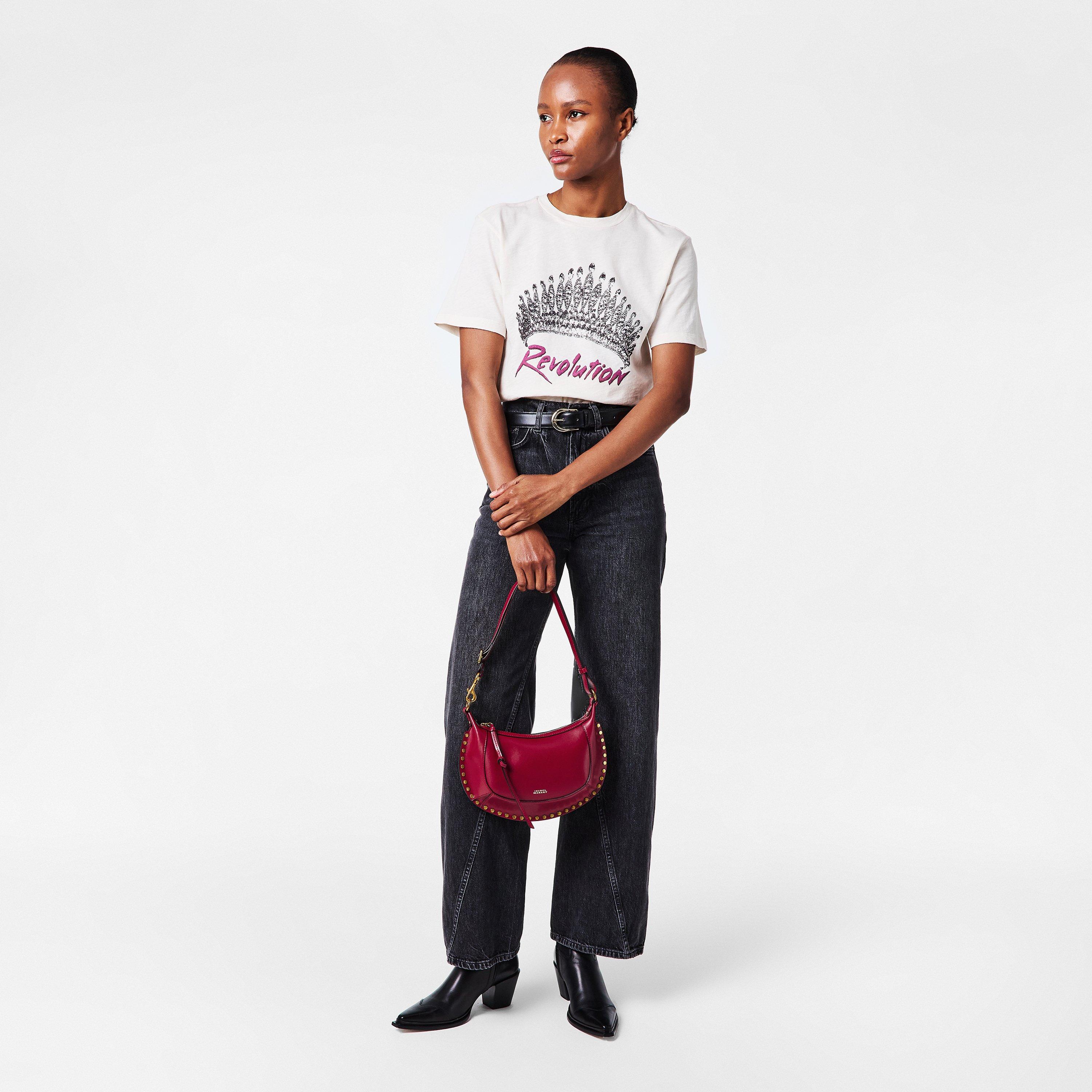 Dark Red 70DR - Isabel Marant - Women's Oskan Moon Shoulder Bag - 6