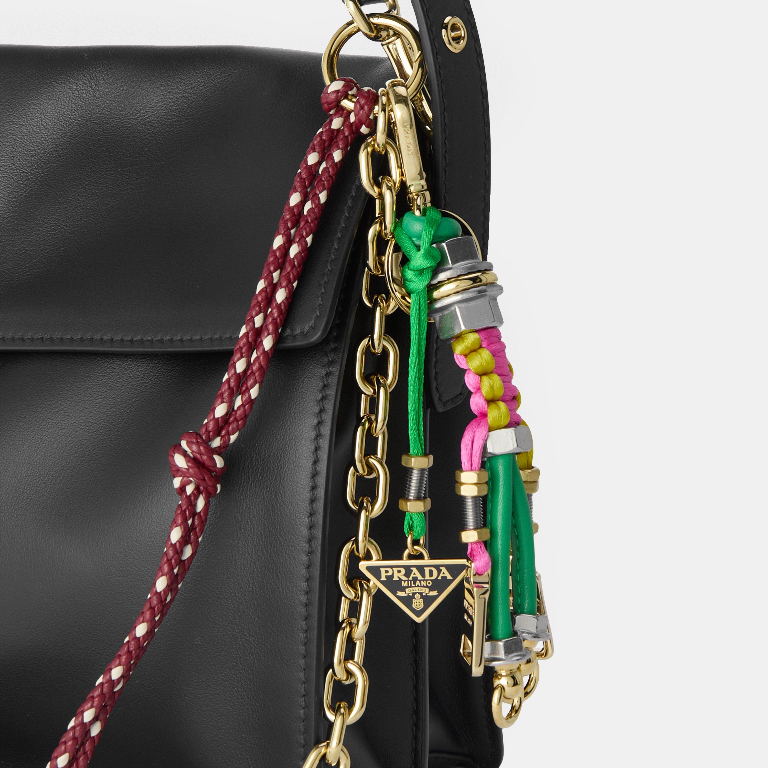 Nero - Prada - Soft Sound Large Leather Handbag - 4