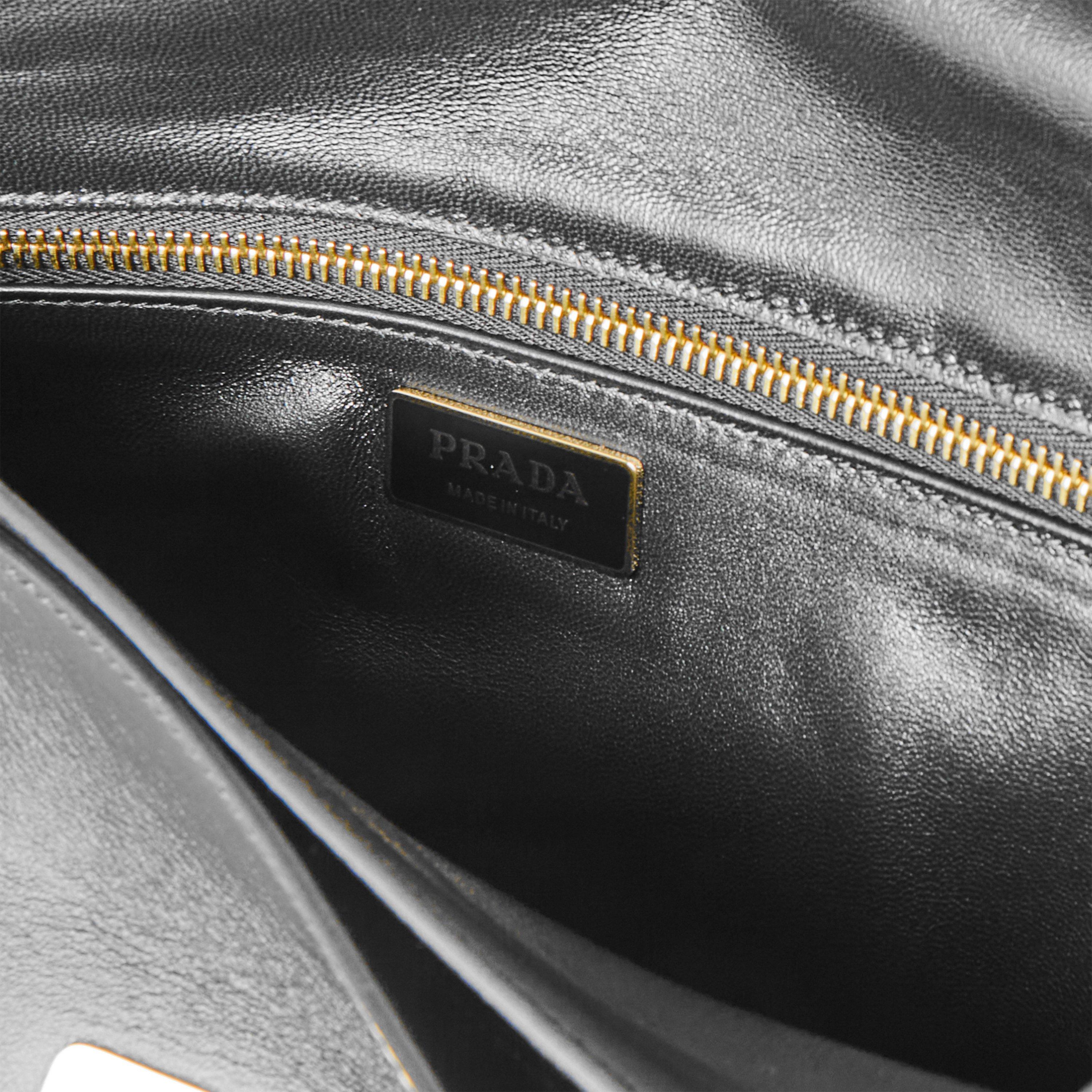 Nero - Prada - Soft Sound Large Leather Handbag - 5