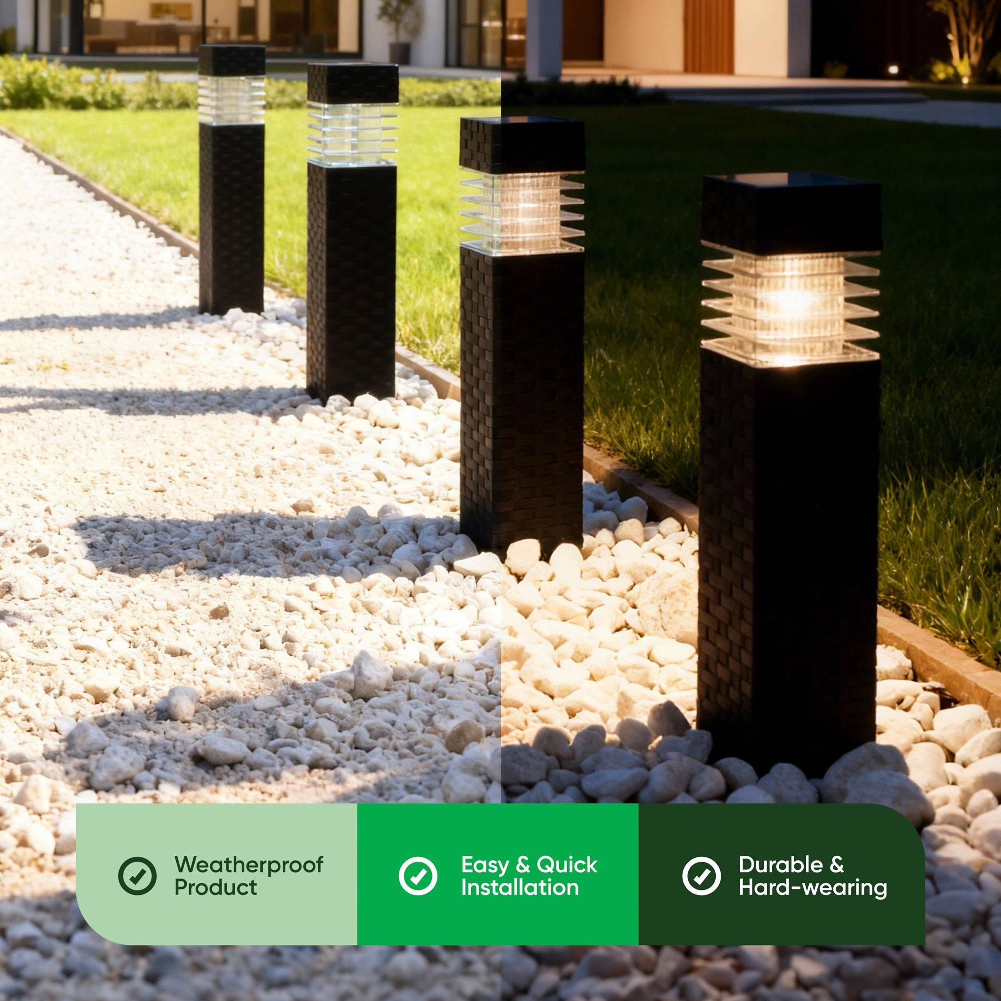 Black - Streetwize - Solar Path Lights - Classic Design (4-Pack) - 4