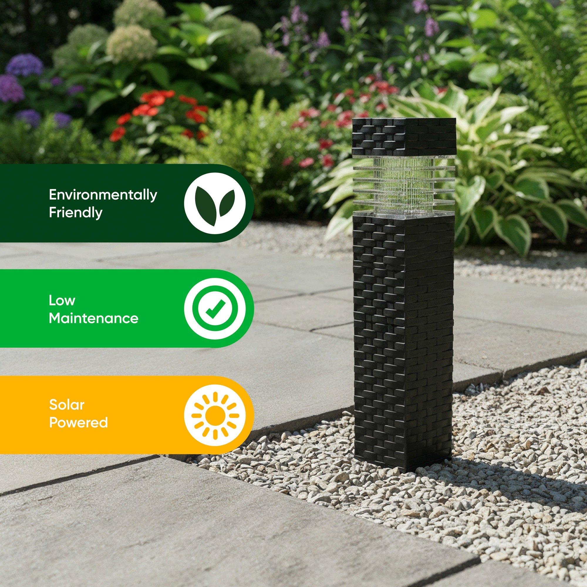 Black - Streetwize - Solar Path Lights - Classic Design (4-Pack) - 7