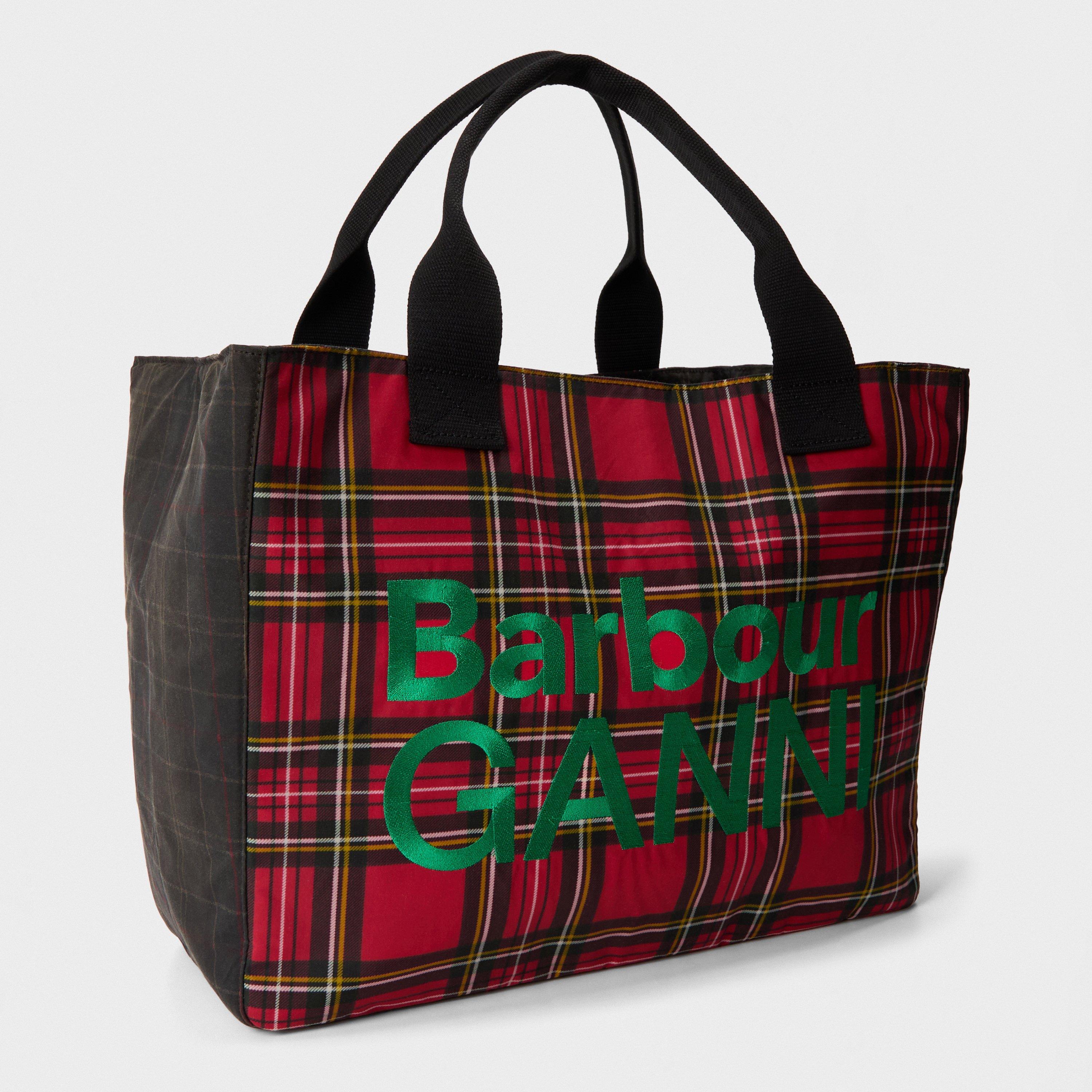 Tartan - Barbour x Ganni - Womens Waxed Tote Bag - 2