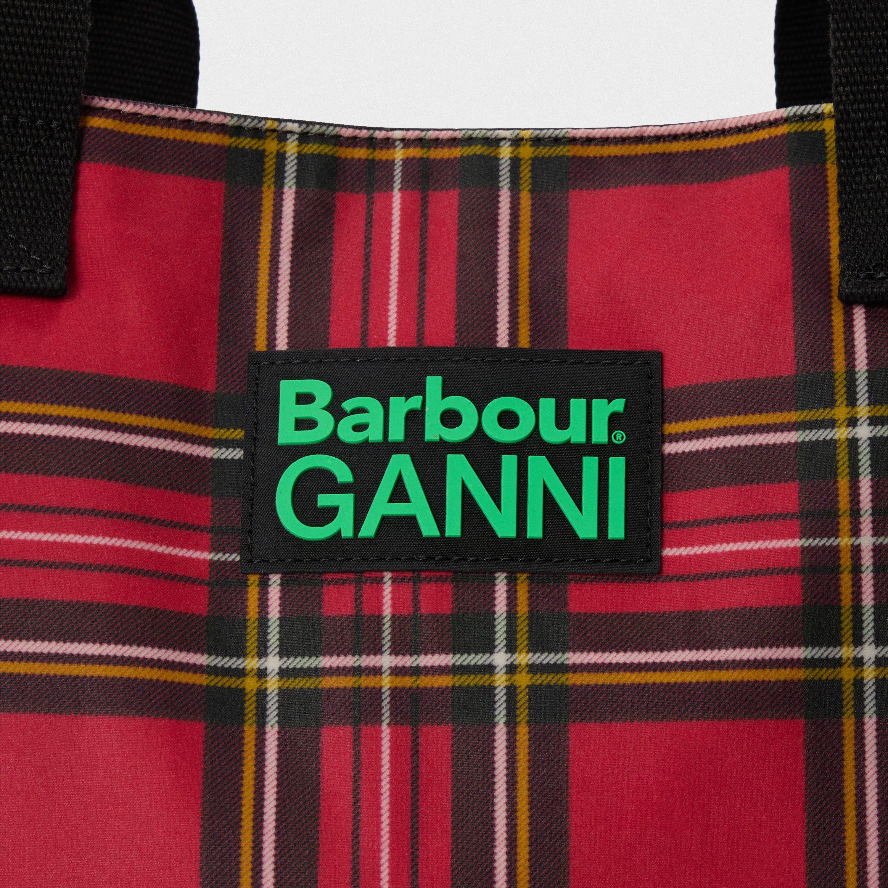 Tartan - Barbour x Ganni - Womens Waxed Tote Bag - 4