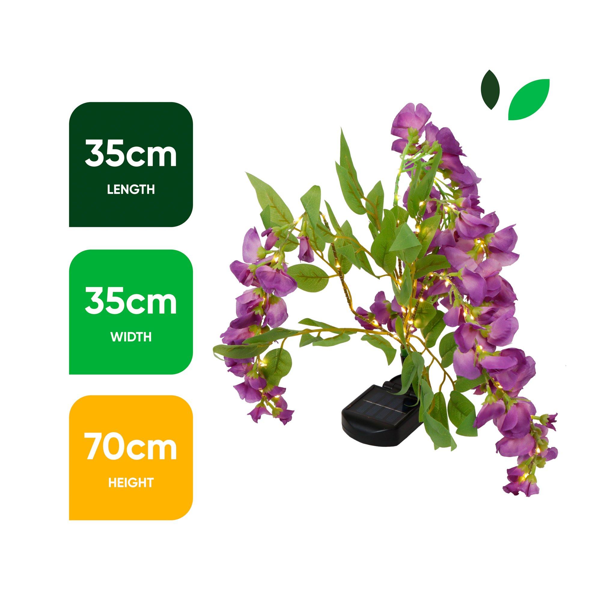 Multi - Streetwize - Wisteria Solar Lights - Stem with 4 Flowers - 3
