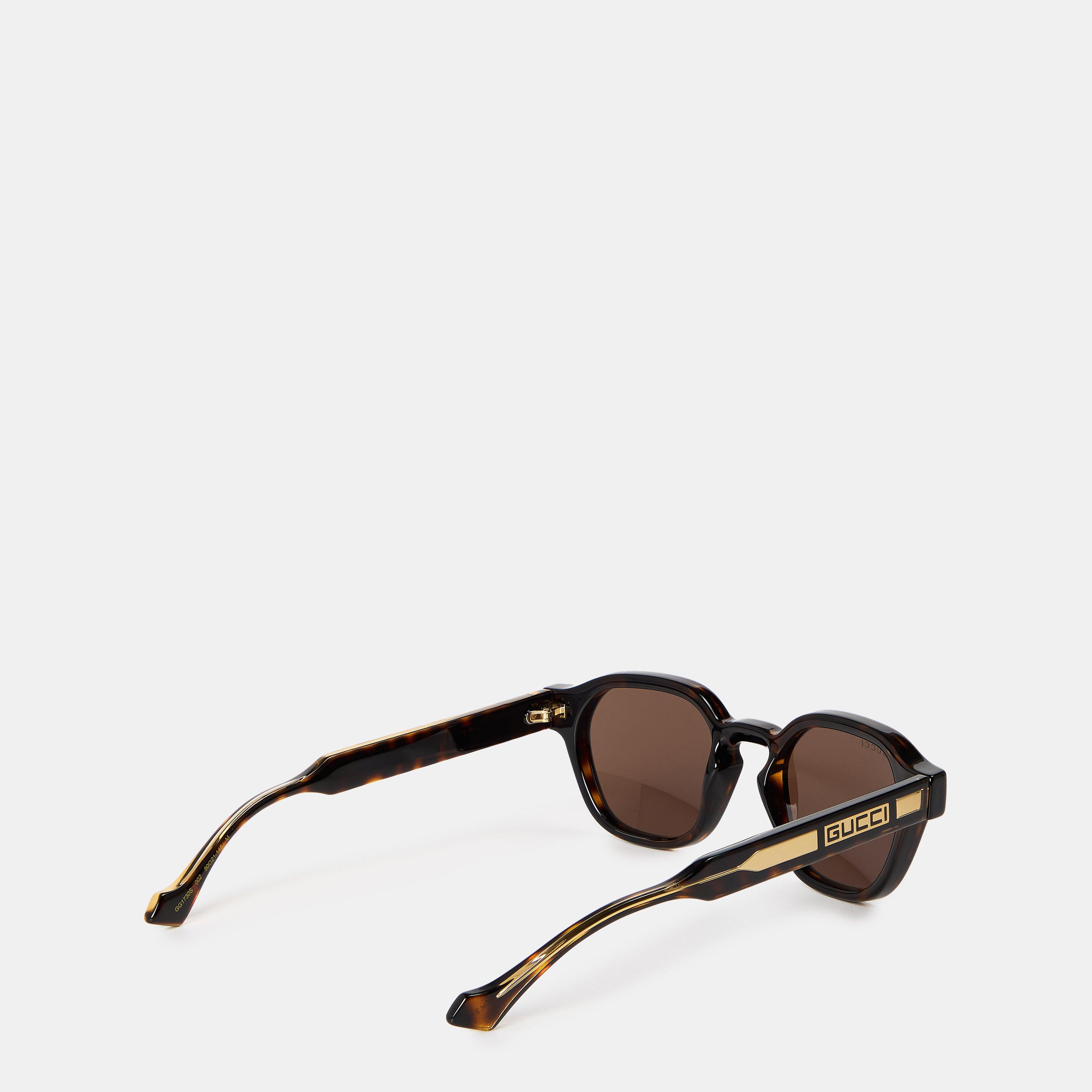 Brown - Gucci - Men's Round-Frame Sunglasses - 2