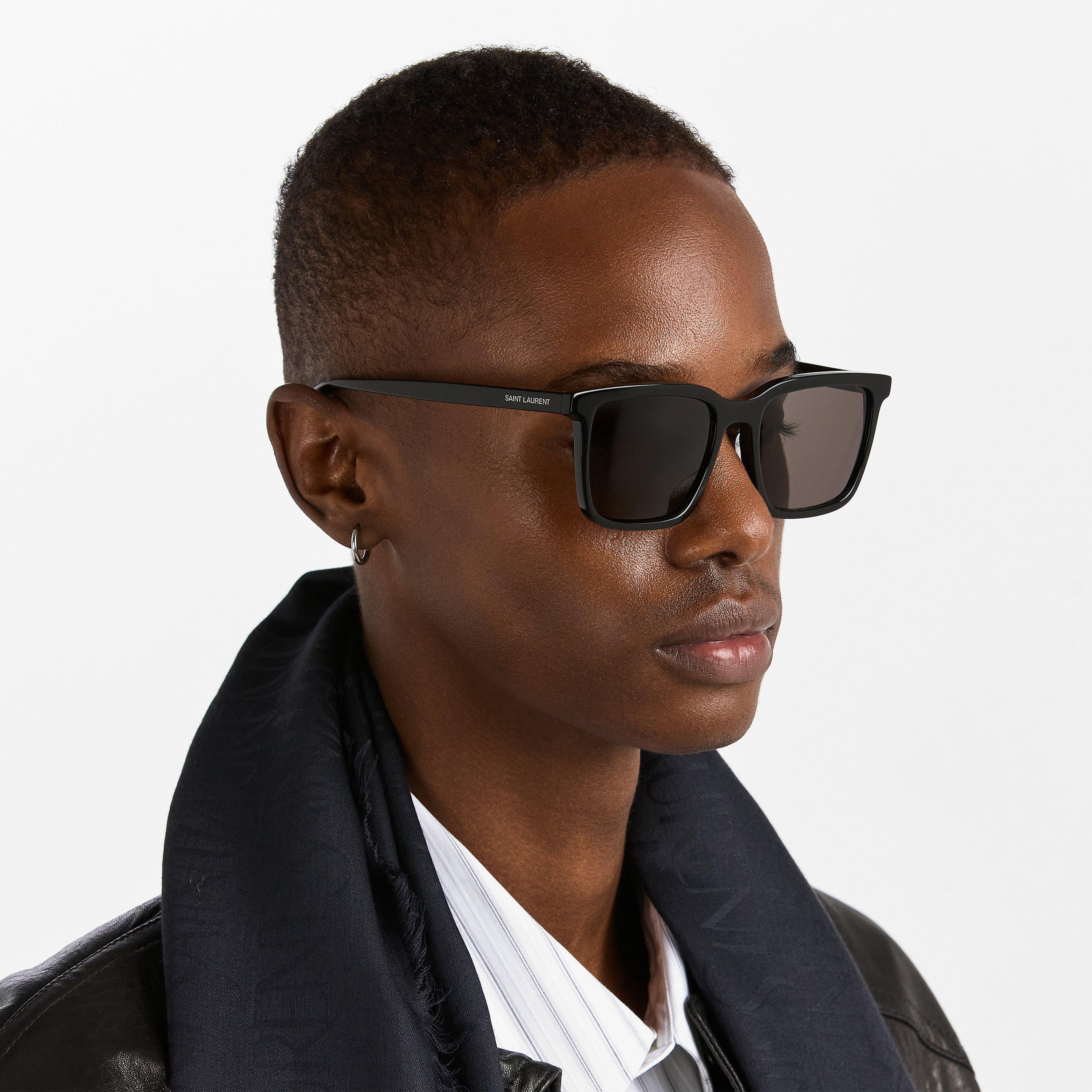 Black - Saint Laurent - Men's Round Sunglasses - 3