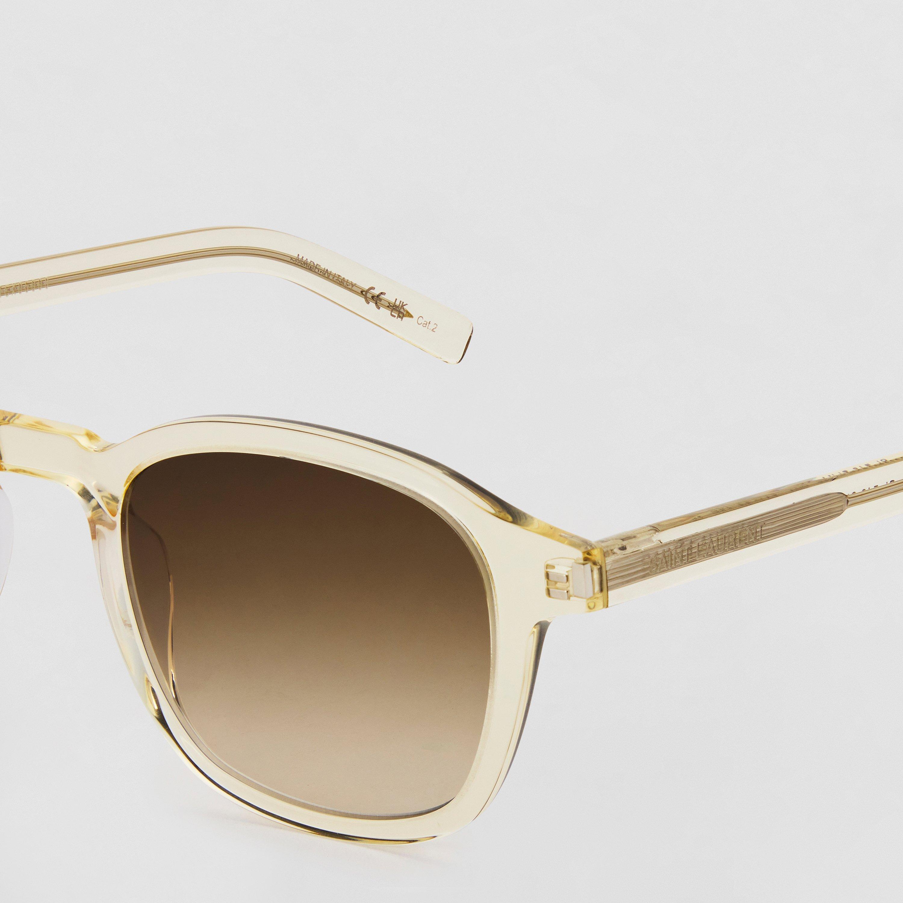 Clear - Saint Laurent - Havana Sunglasses - 4