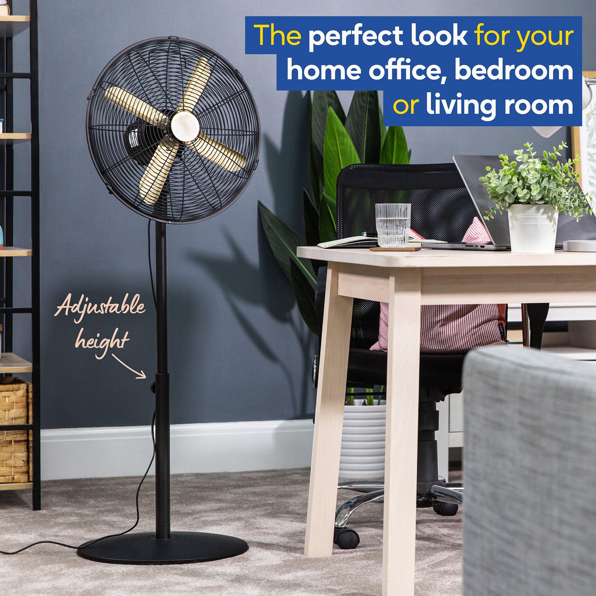 Black - Russell Hobbs - RHMPF1601BG 16” Metal Pedestal Fan - 5