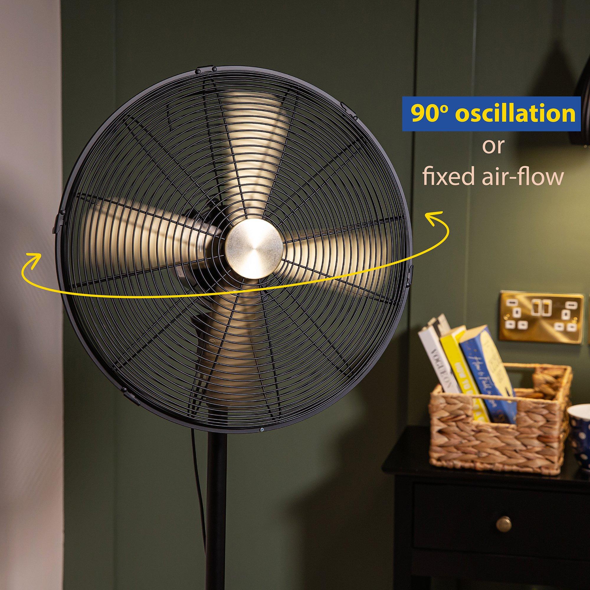 Black - Russell Hobbs - RHMPF1601BG 16” Metal Pedestal Fan - 6