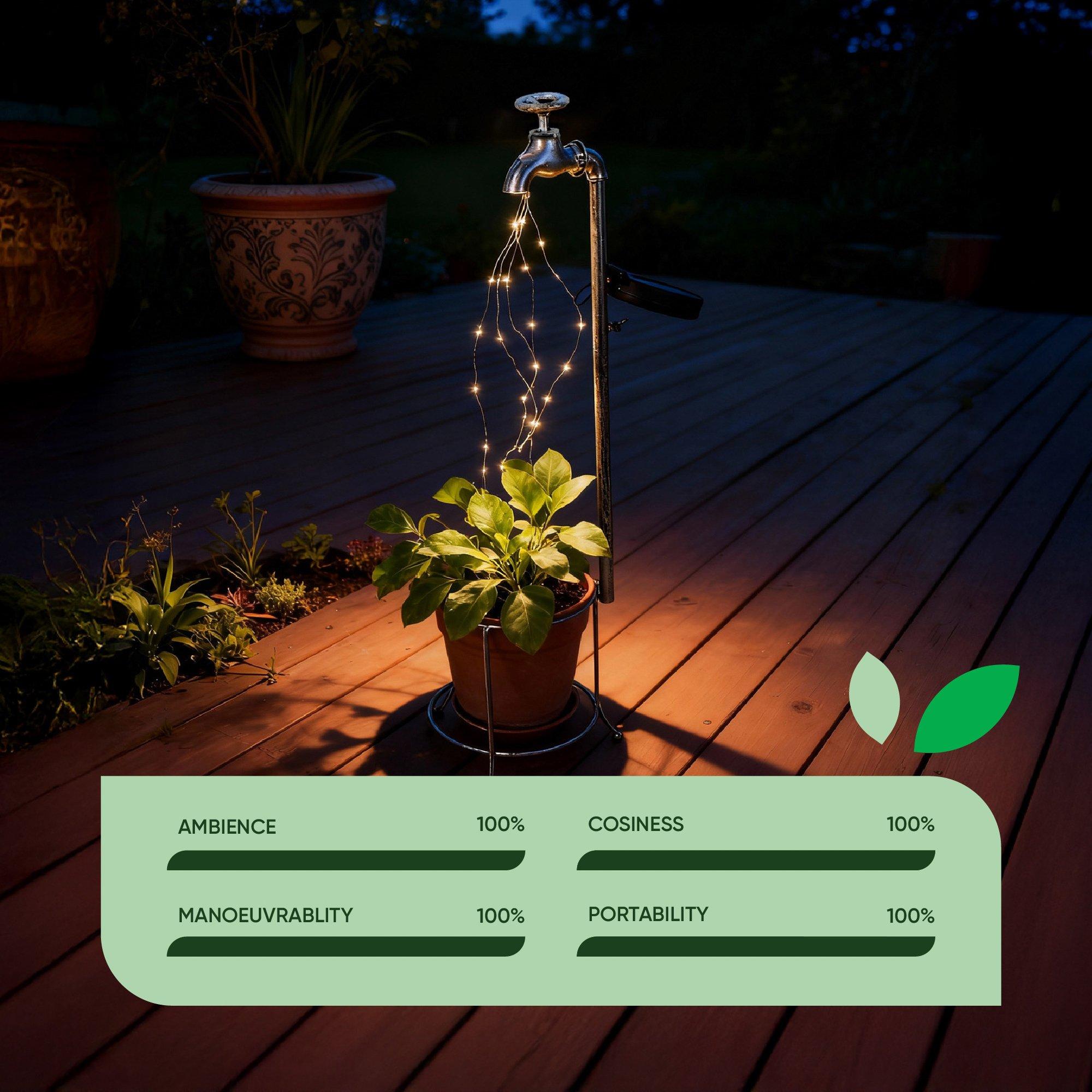 Silver/Black - Streetwize - Solar Tap Lantern - 6