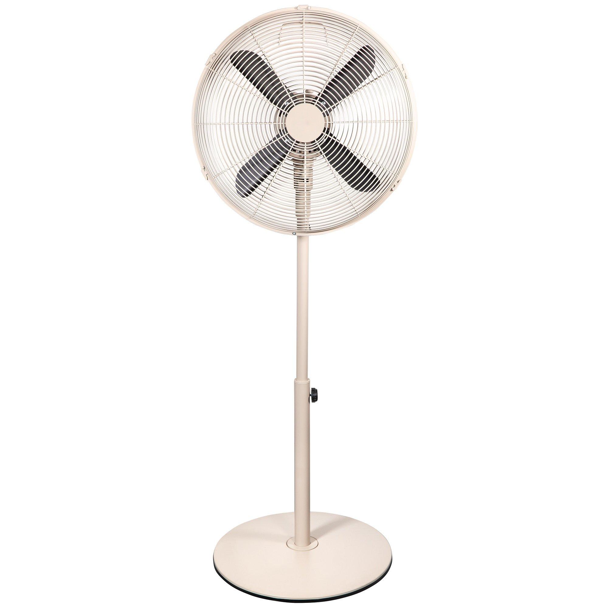Greige And Blac - Russell Hobbs - RHMPF1601GR 16” Metal Pedestal Fan in Greige - 1