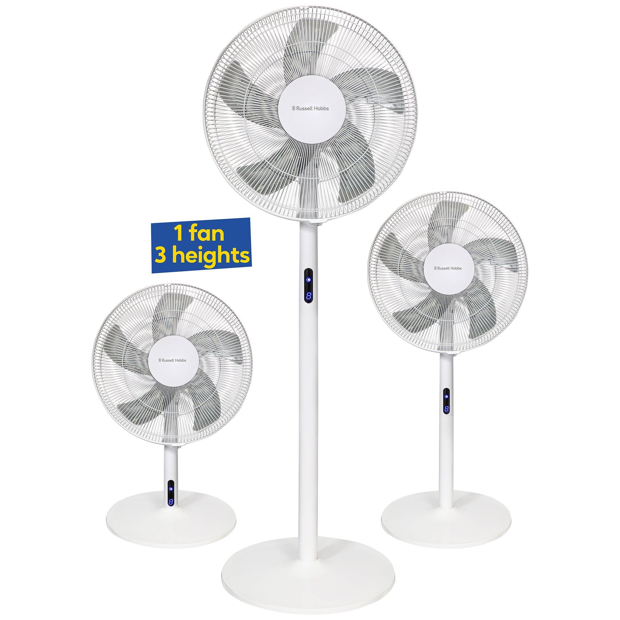 White - Russell Hobbs - RHMPF3IN1 3-in-1 Pedestal Fan in White - 8