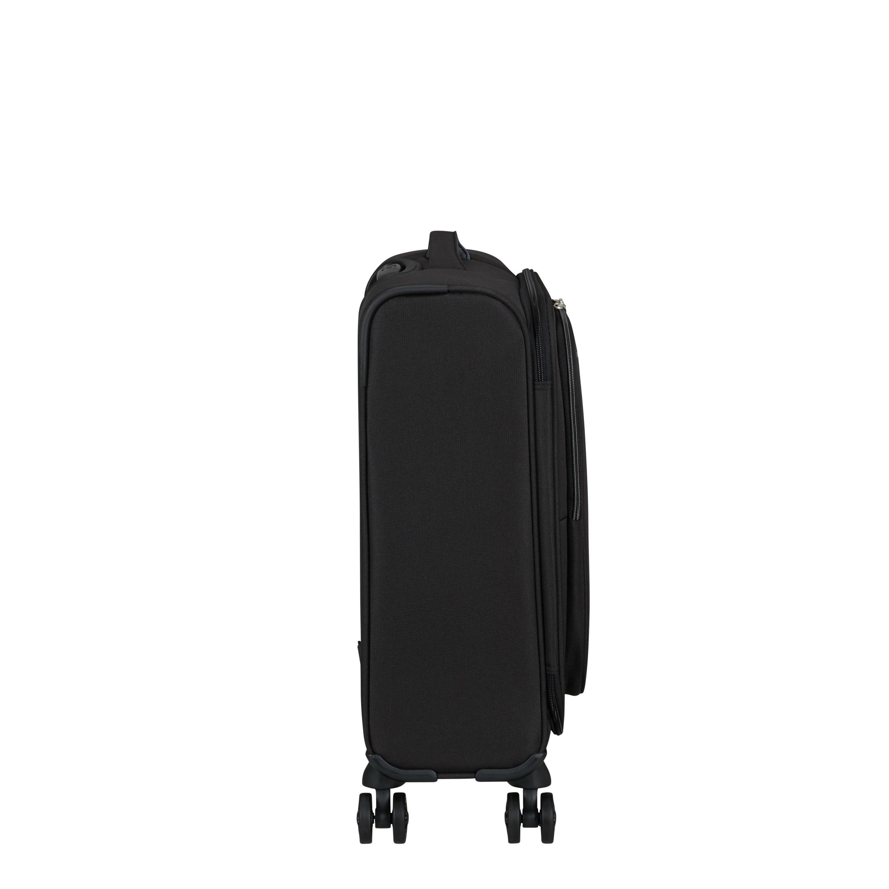 Jet Black - American Tourister - Cloudrider Spinner 55x40x20cm TSA Cabin Soft Suitcase - 3
