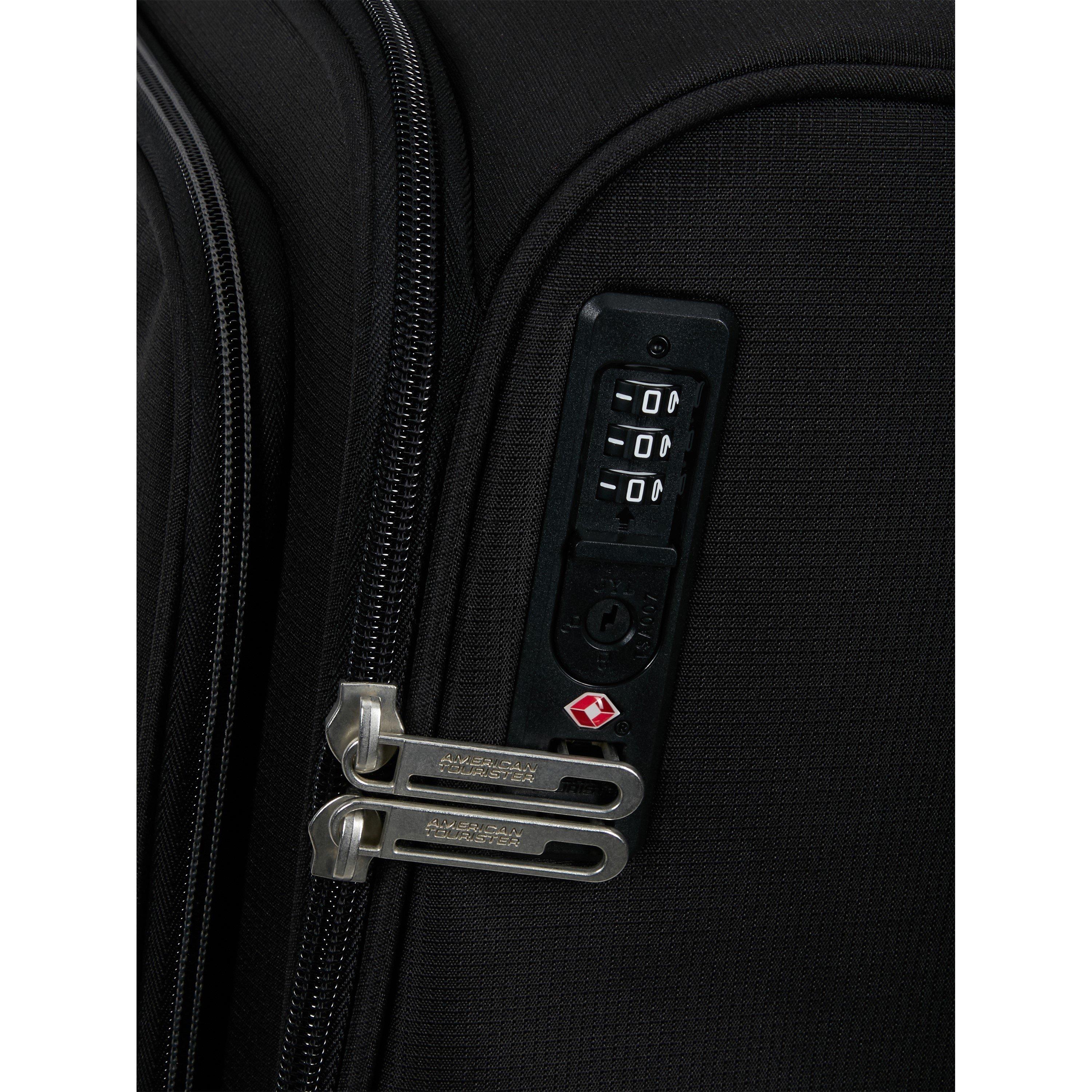 Jet Black - American Tourister - Cloudrider Spinner 55x40x20cm TSA Cabin Soft Suitcase - 5