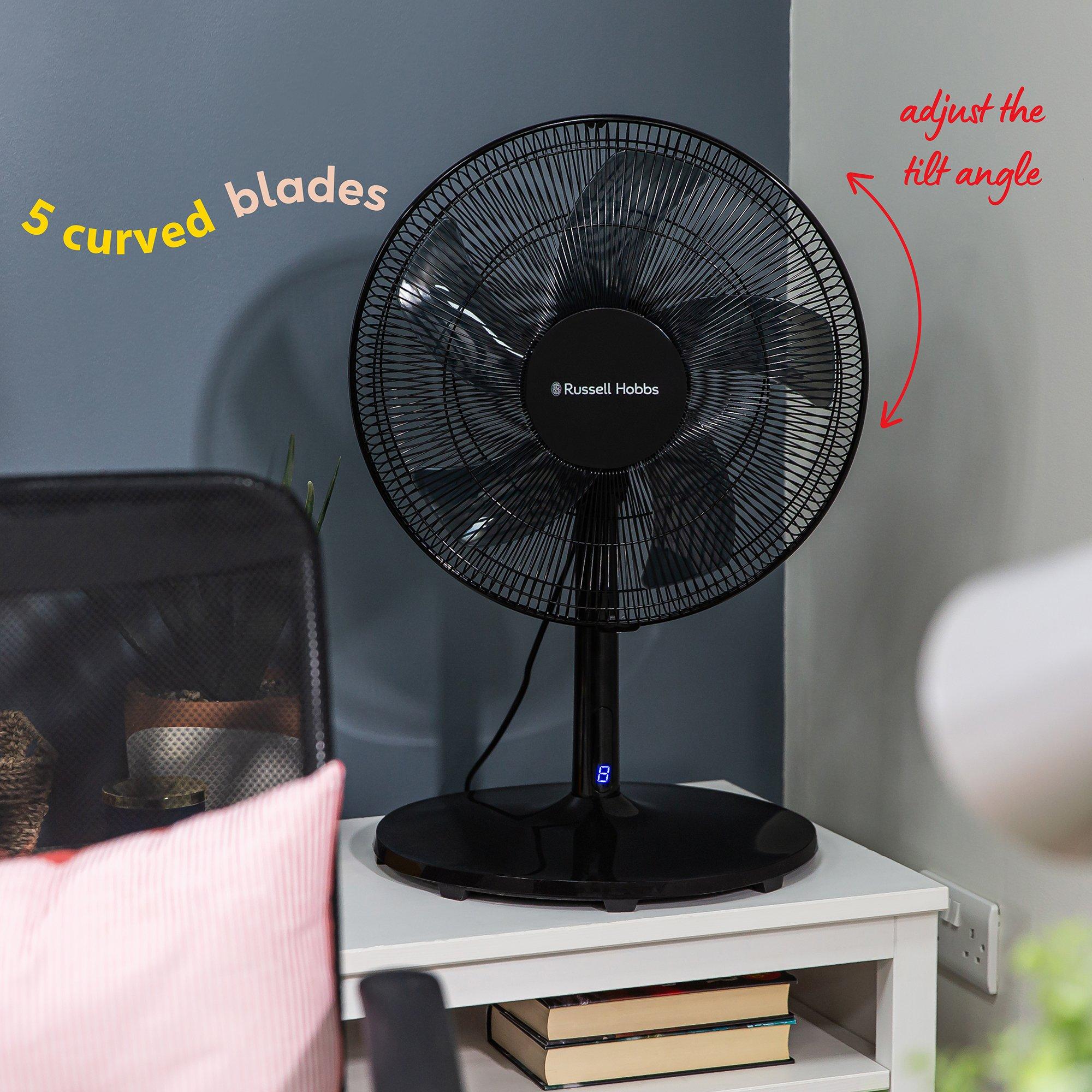 Black - Russell Hobbs - RHMPF3IN1B 3-in-1 Pedestal Fan in Black - 7