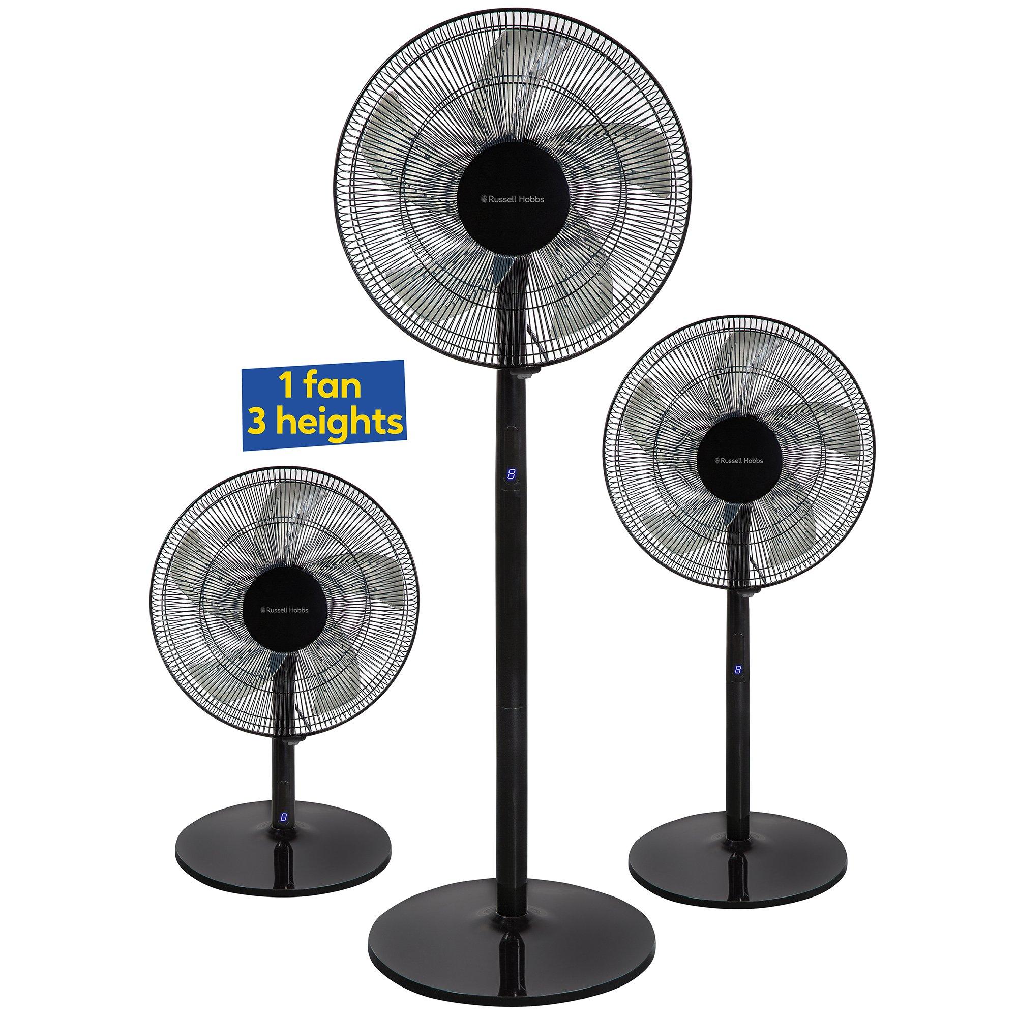 Black - Russell Hobbs - RHMPF3IN1B 3-in-1 Pedestal Fan in Black - 9