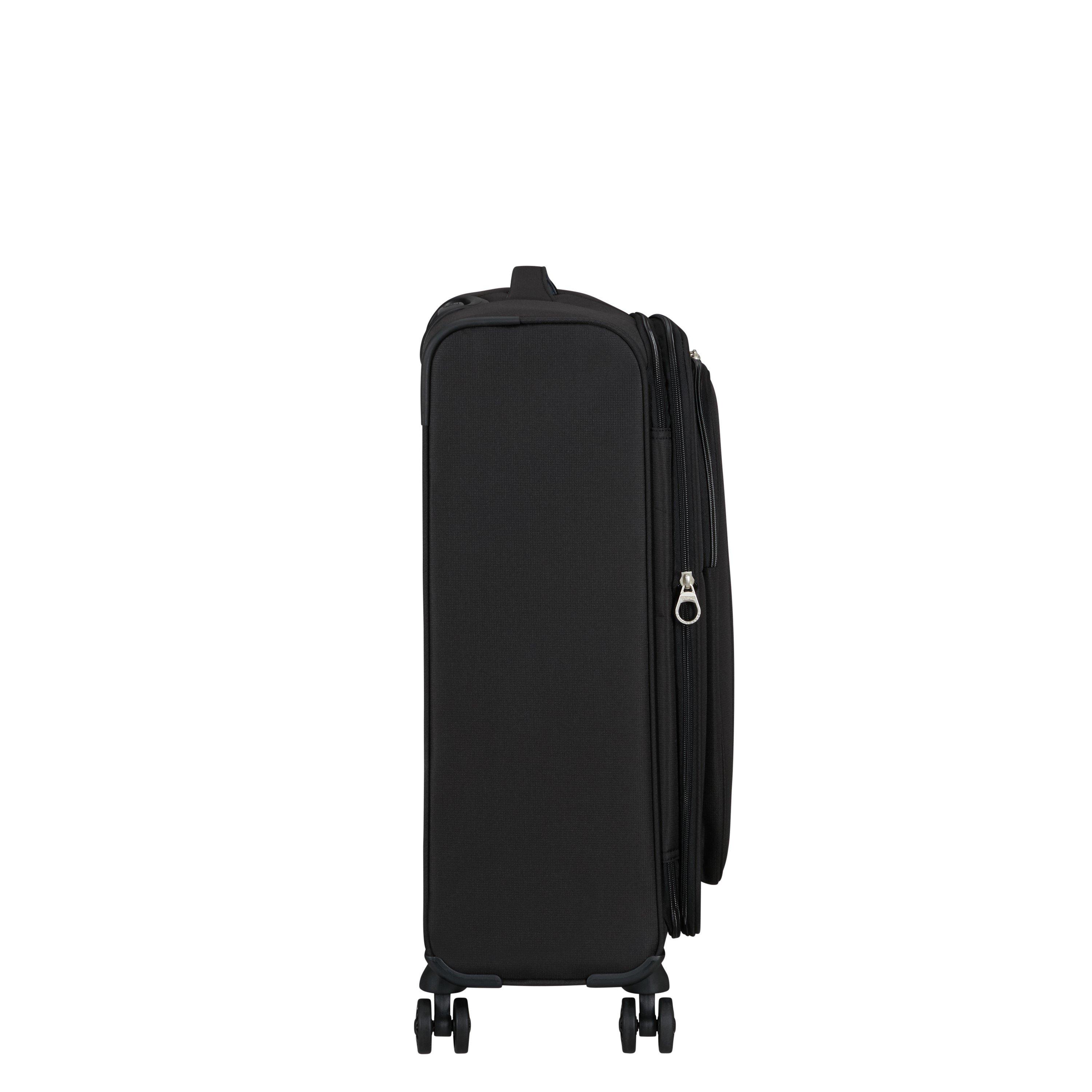 Jet Black - American Tourister - Cloudrider Spinner 67x44x26/28cm EXP TSA Medium Soft Suitcase - 3