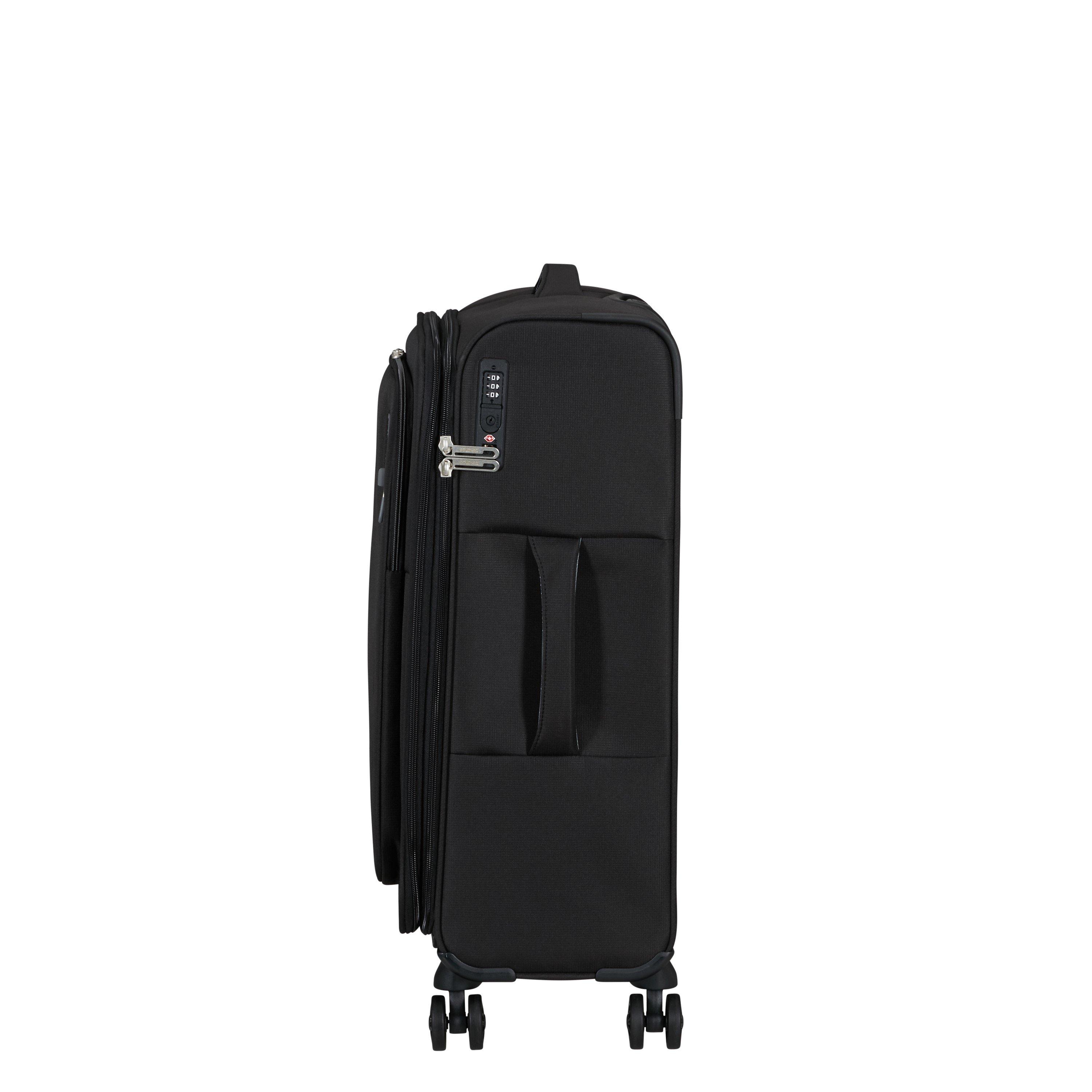 Jet Black - American Tourister - Cloudrider Spinner 67x44x26/28cm EXP TSA Medium Soft Suitcase - 4
