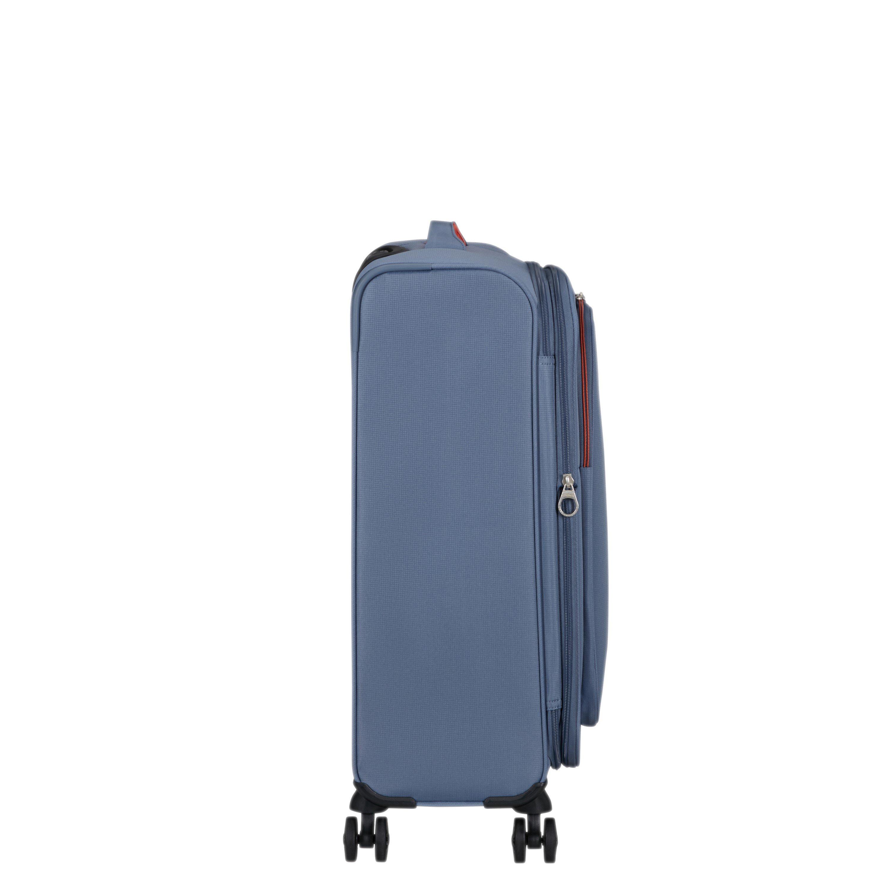 Stone Blue - American Tourister - Cloudrider Spinner 67x44x26/28cm EXP TSA Medium Soft Suitcase - 5