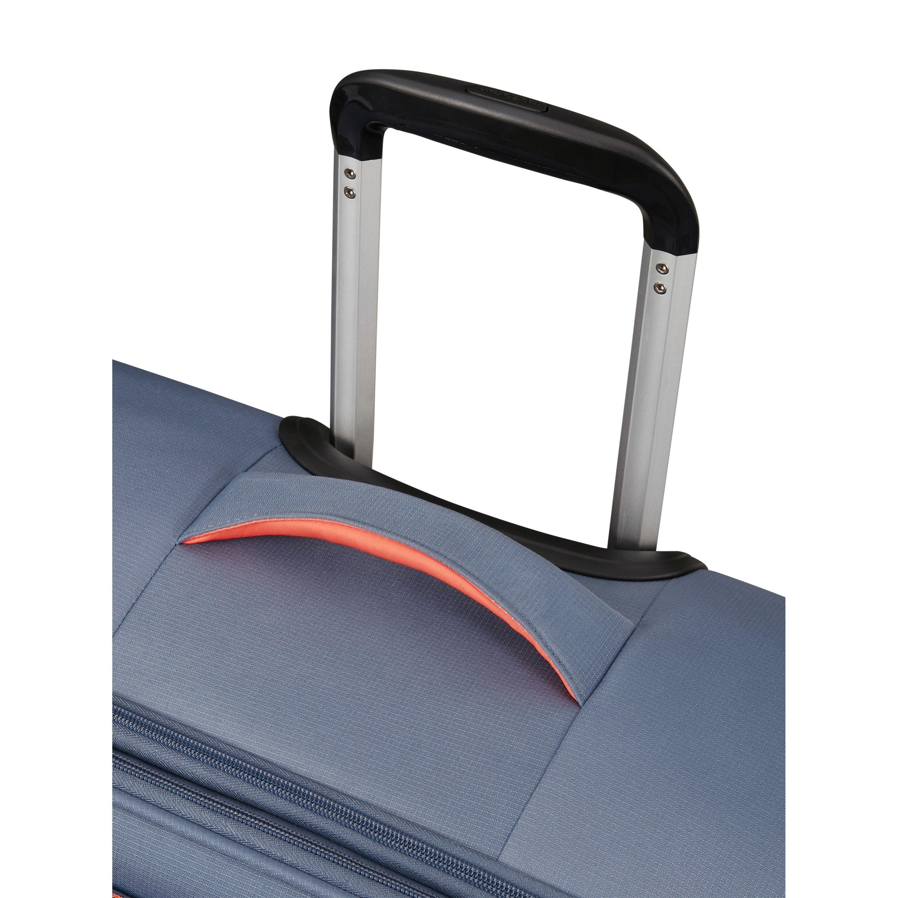 Stone Blue - American Tourister - Cloudrider Spinner 67x44x26/28cm EXP TSA Medium Soft Suitcase - 8