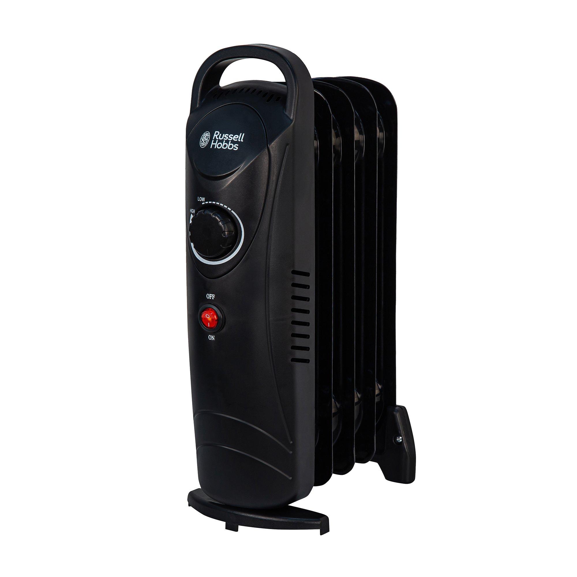 Black - Russell Hobbs - RHOFR3001 5 Fin Oil Filled Radiator in Black - 1
