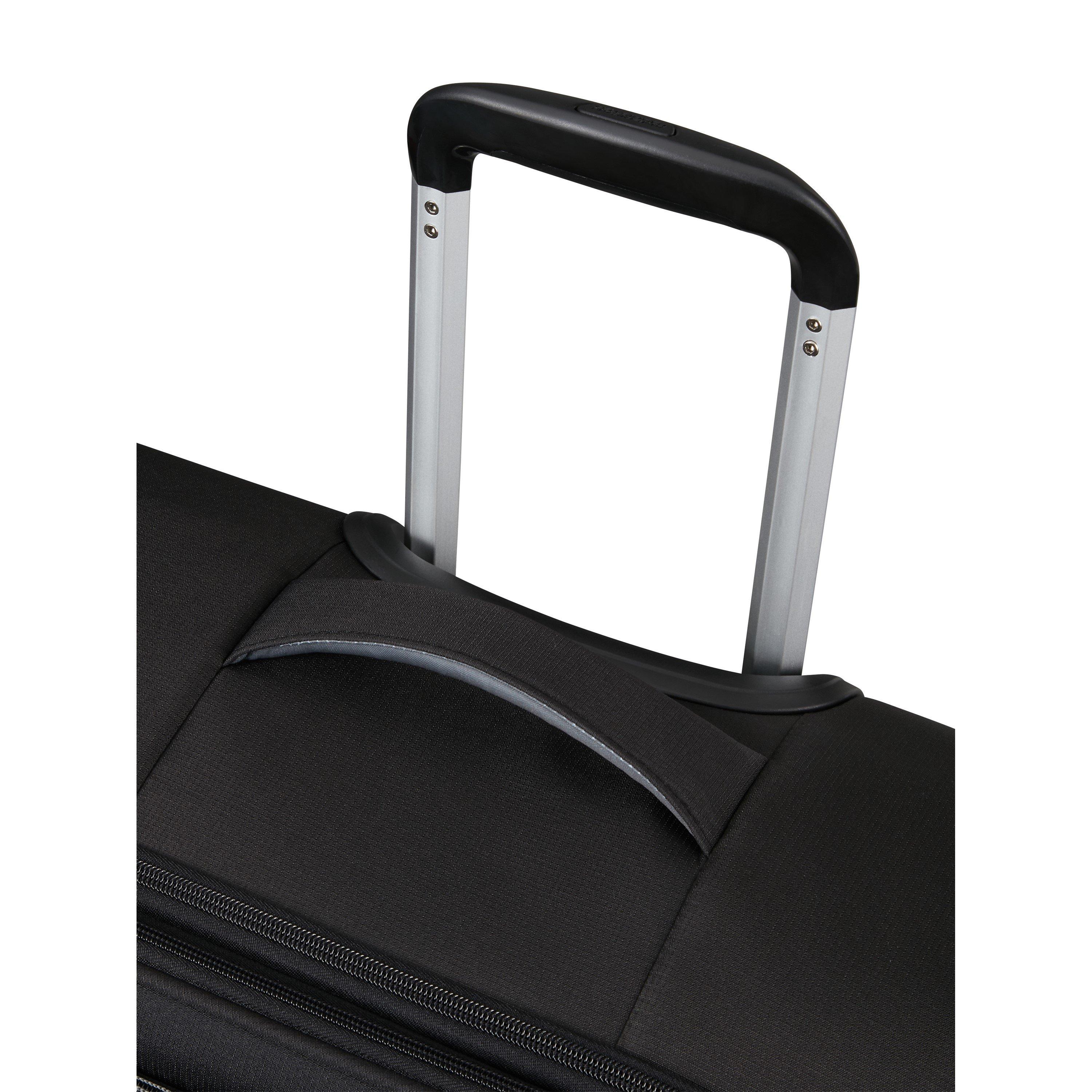 Jet Black - American Tourister - Cloudrider Spinner 78.5x49x30/32cm EXP TSA Large Soft Suitcase - 6