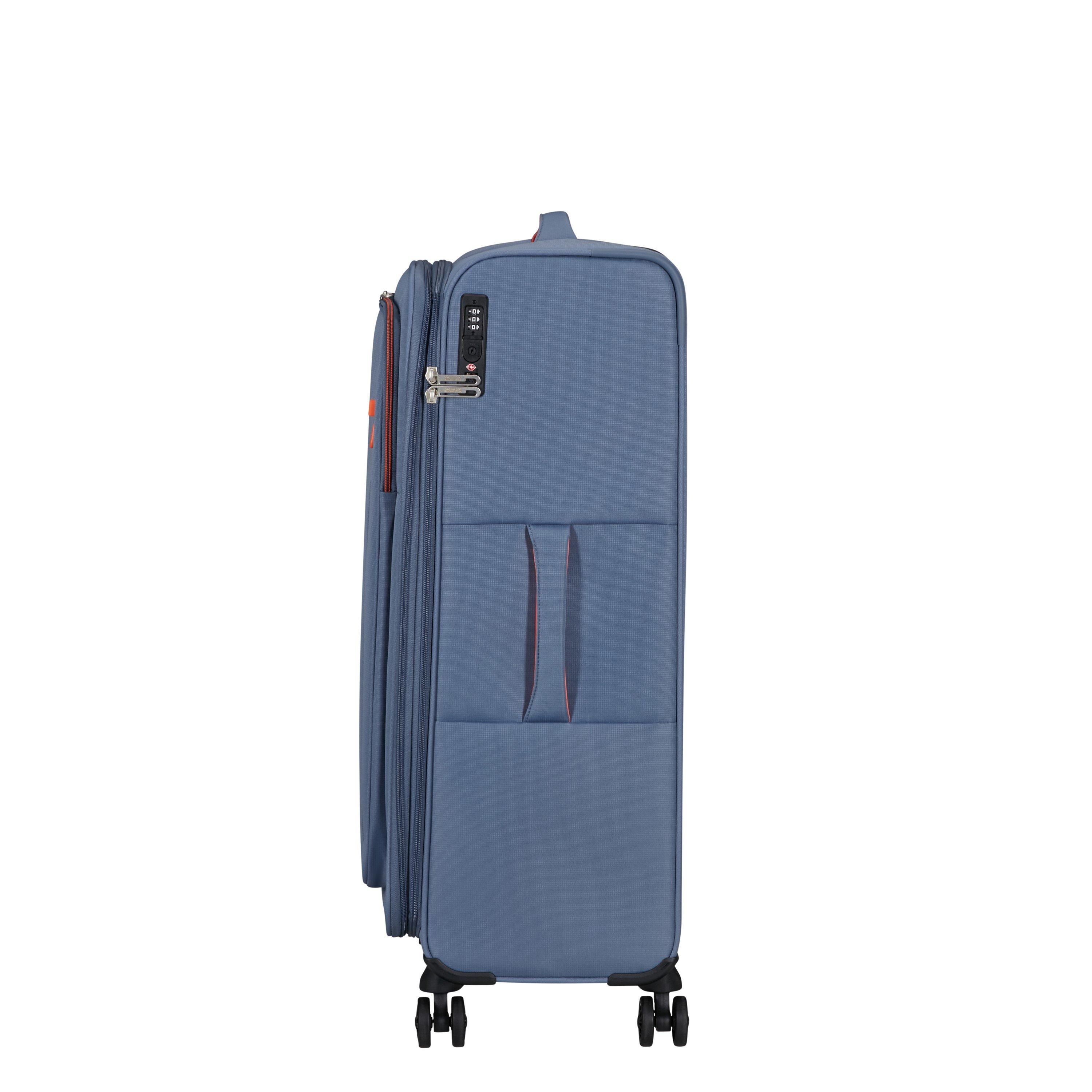 Stone Blue - American Tourister - Cloudrider Spinner 78.5x49x30/32cm EXP TSA Large Soft Suitcase - 5