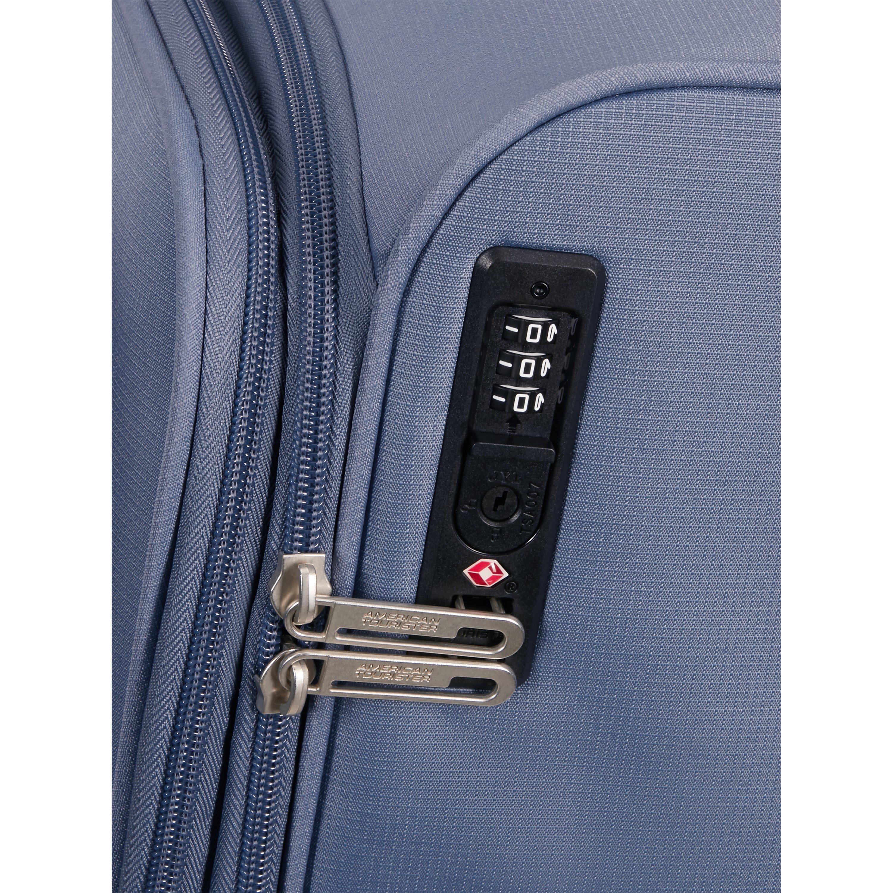 Stone Blue - American Tourister - Cloudrider Spinner 78.5x49x30/32cm EXP TSA Large Soft Suitcase - 6
