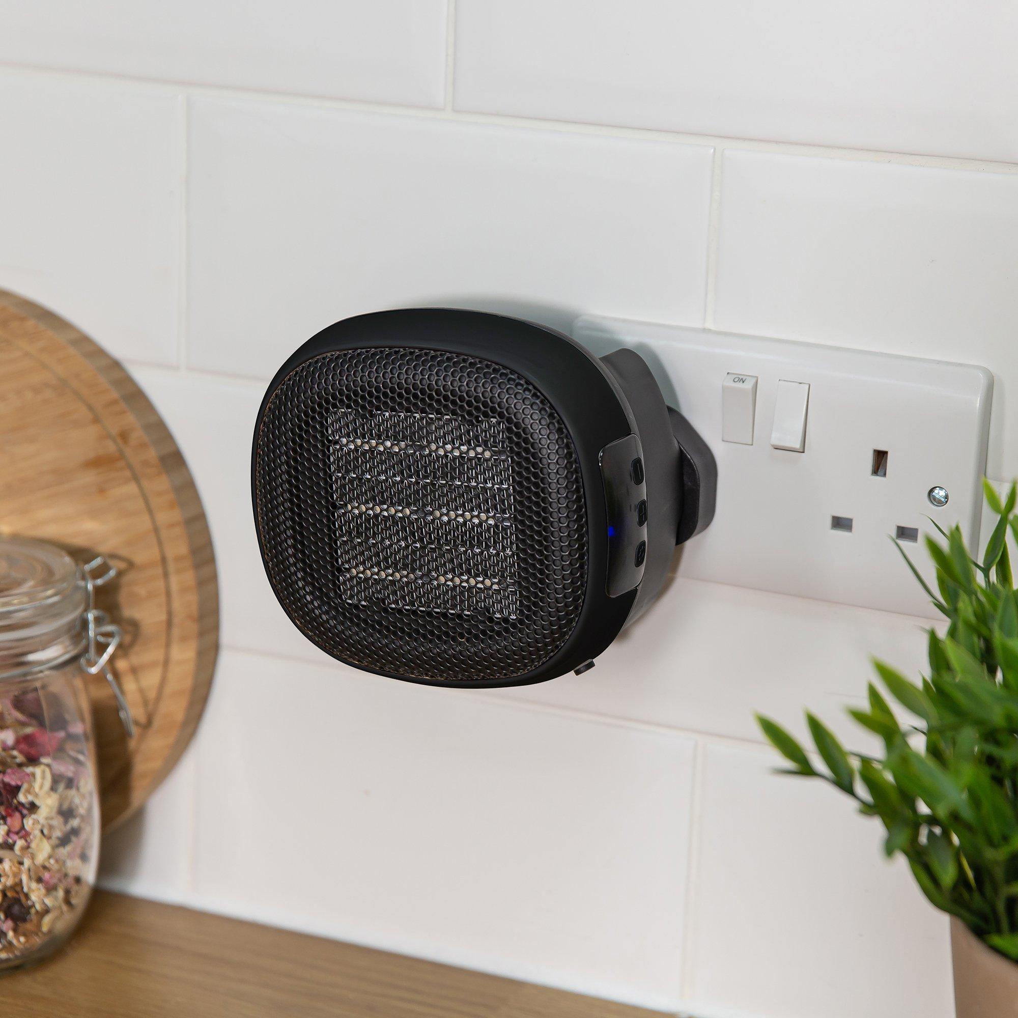 Black - Russell Hobbs - RHPH7001 700W Compact Ceramic Plug Heater in Black - 4