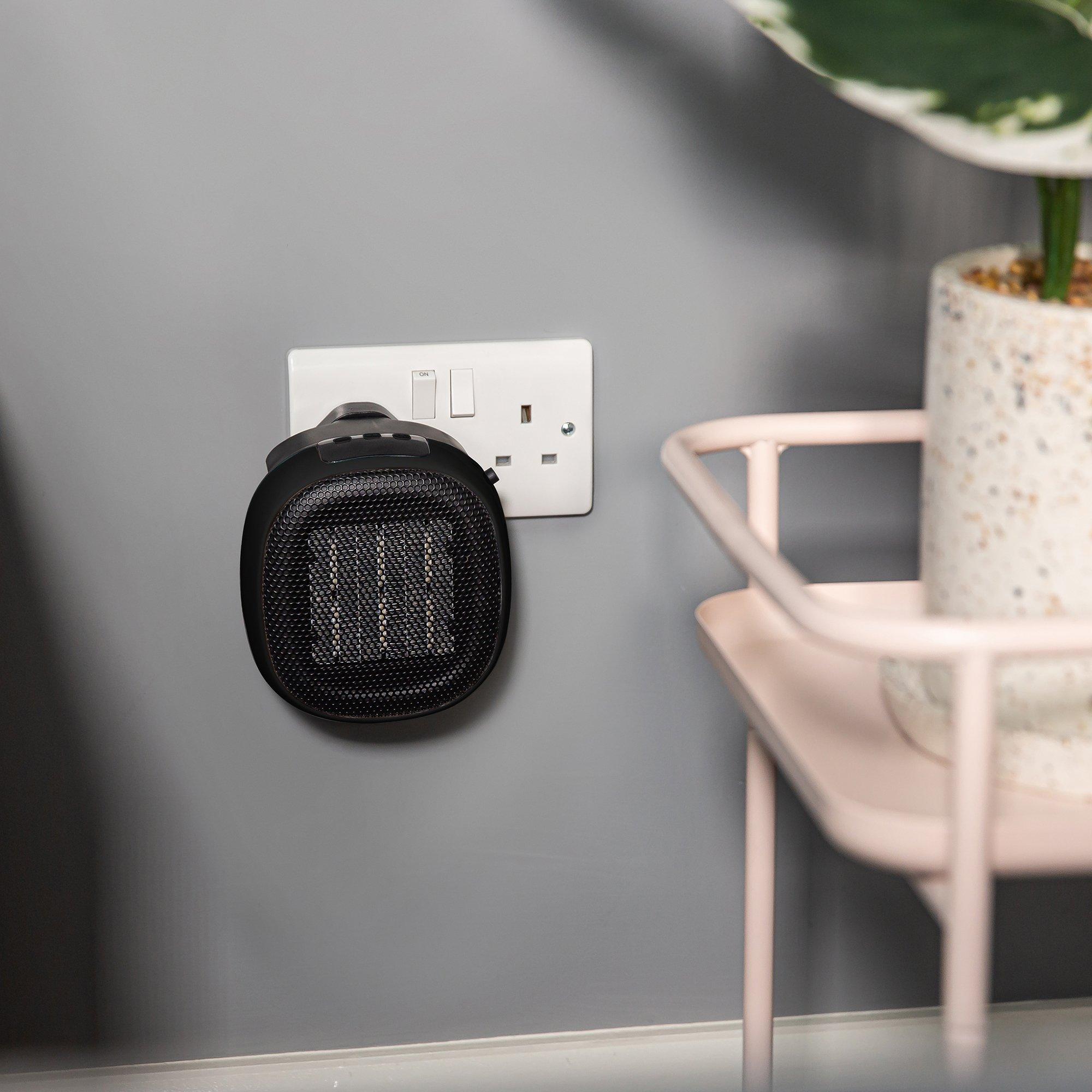 Black - Russell Hobbs - RHPH7001 700W Compact Ceramic Plug Heater in Black - 5