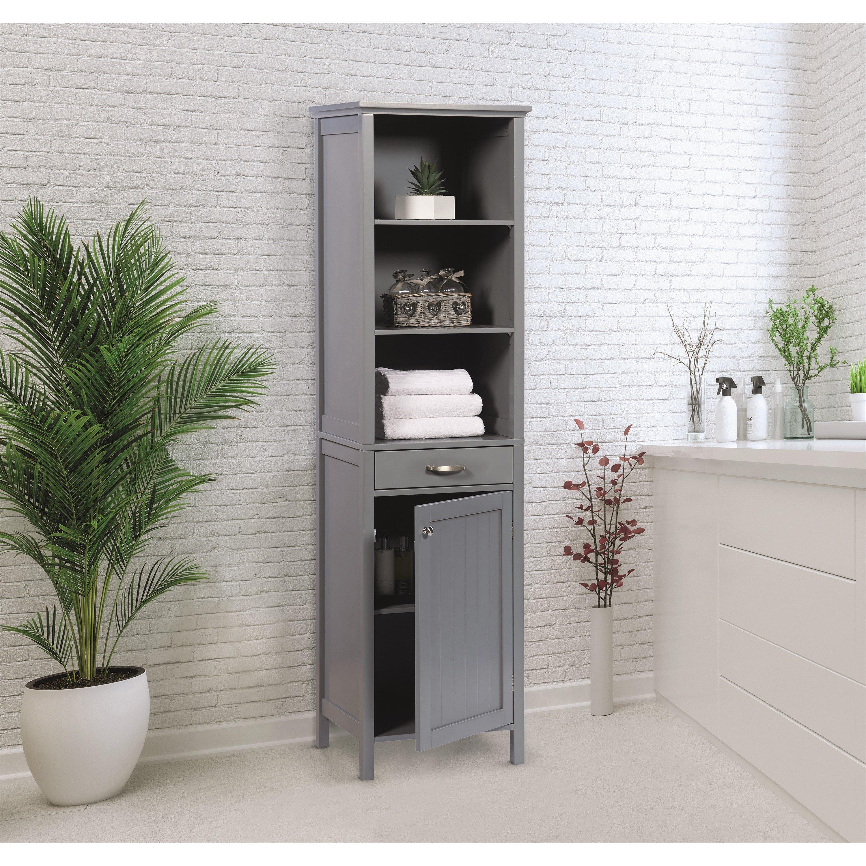 Grey - Greenhurst - Tall Storage Cabinet - 1