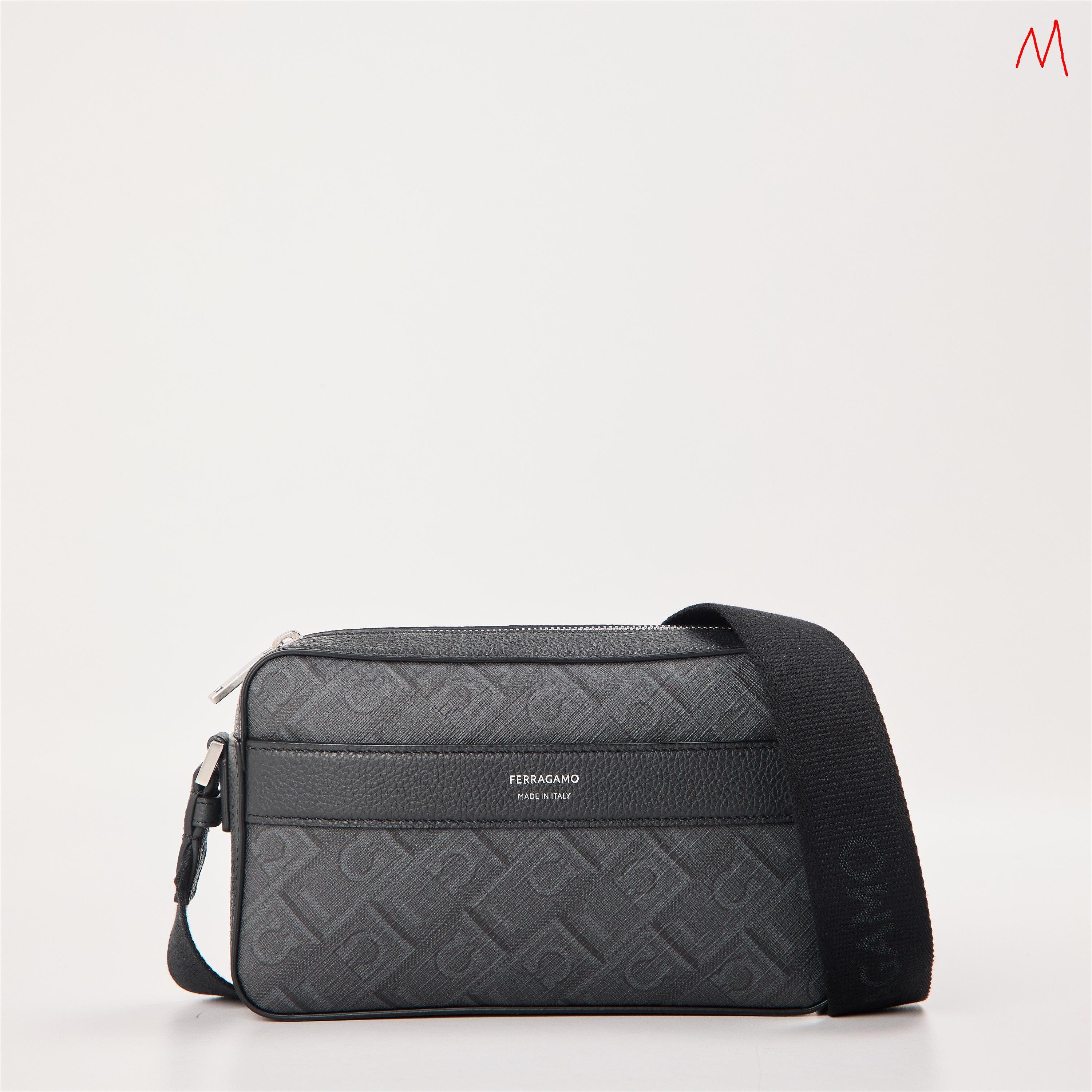 Ferragamo Men's Cross Body Bag - Nero/Grigio