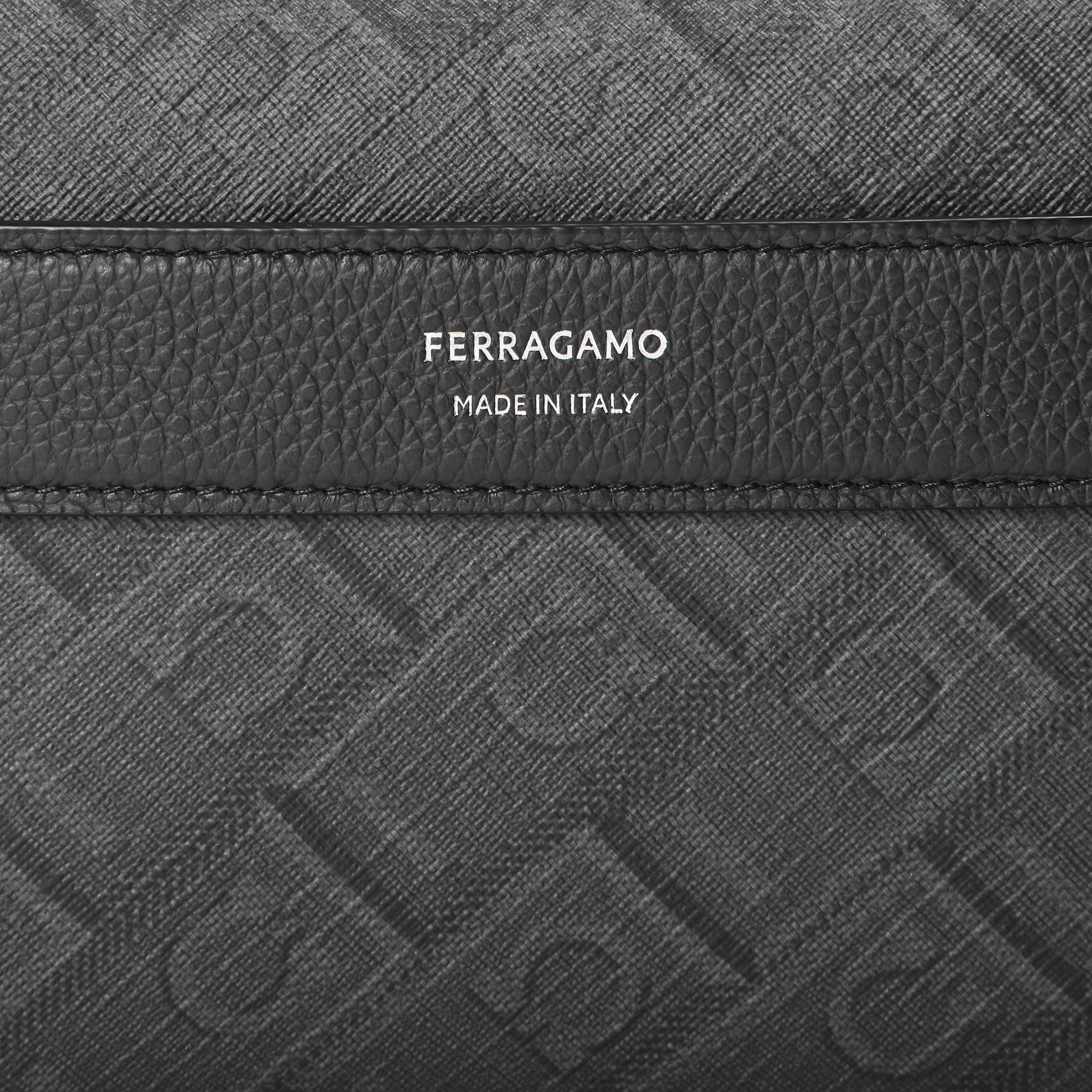 Nero/Grigio - Ferragamo - Men's Cross Body Bag - 4