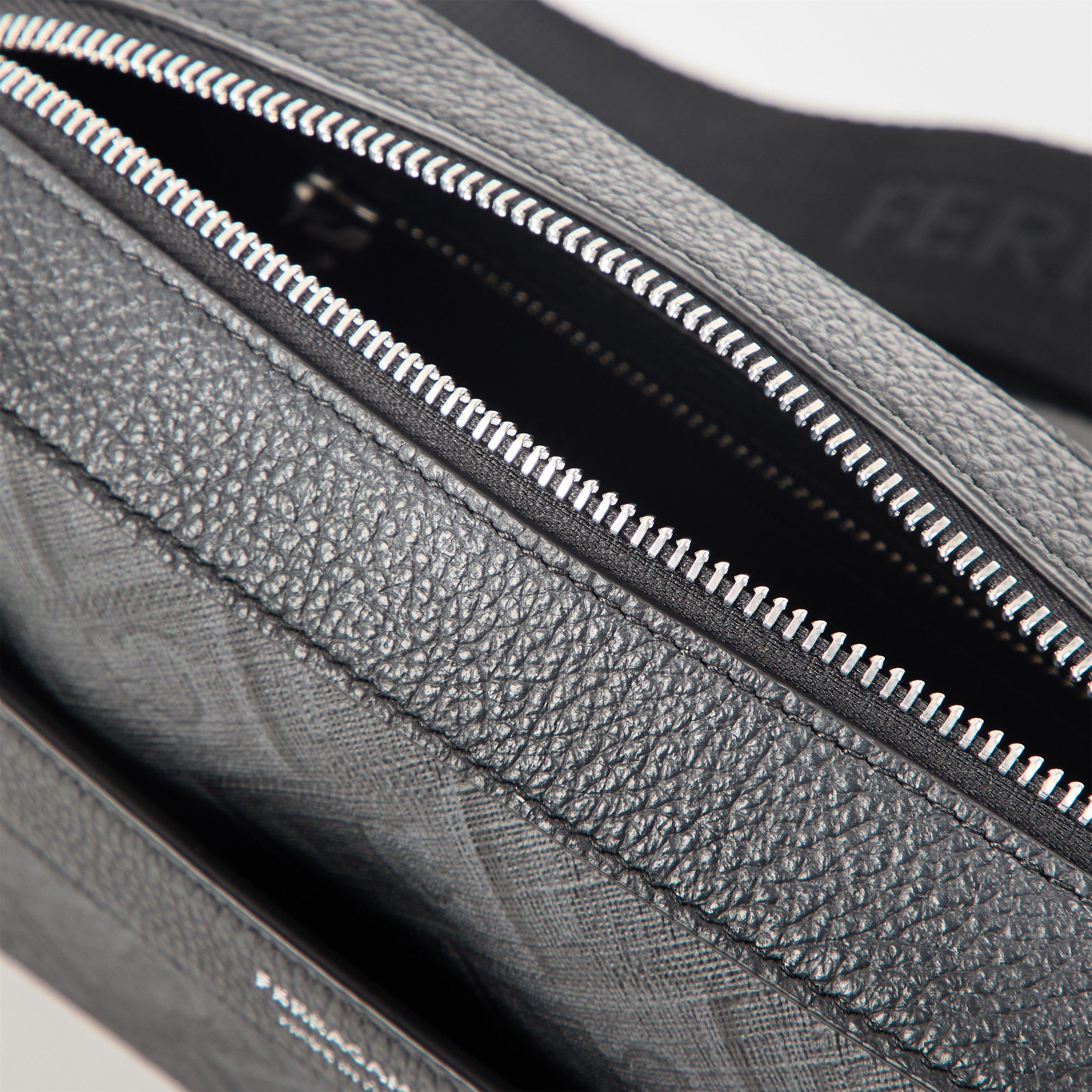 Nero/Grigio - Ferragamo - Men's Cross Body Bag - 5