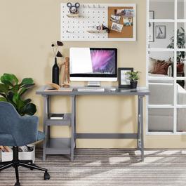 FurnitureR 120cm Desk with Two Sheves