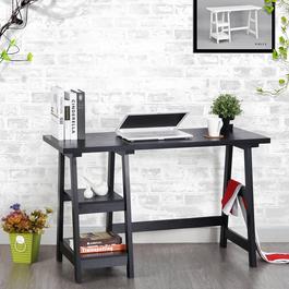 FurnitureR 120cm Desk with Two Sheves