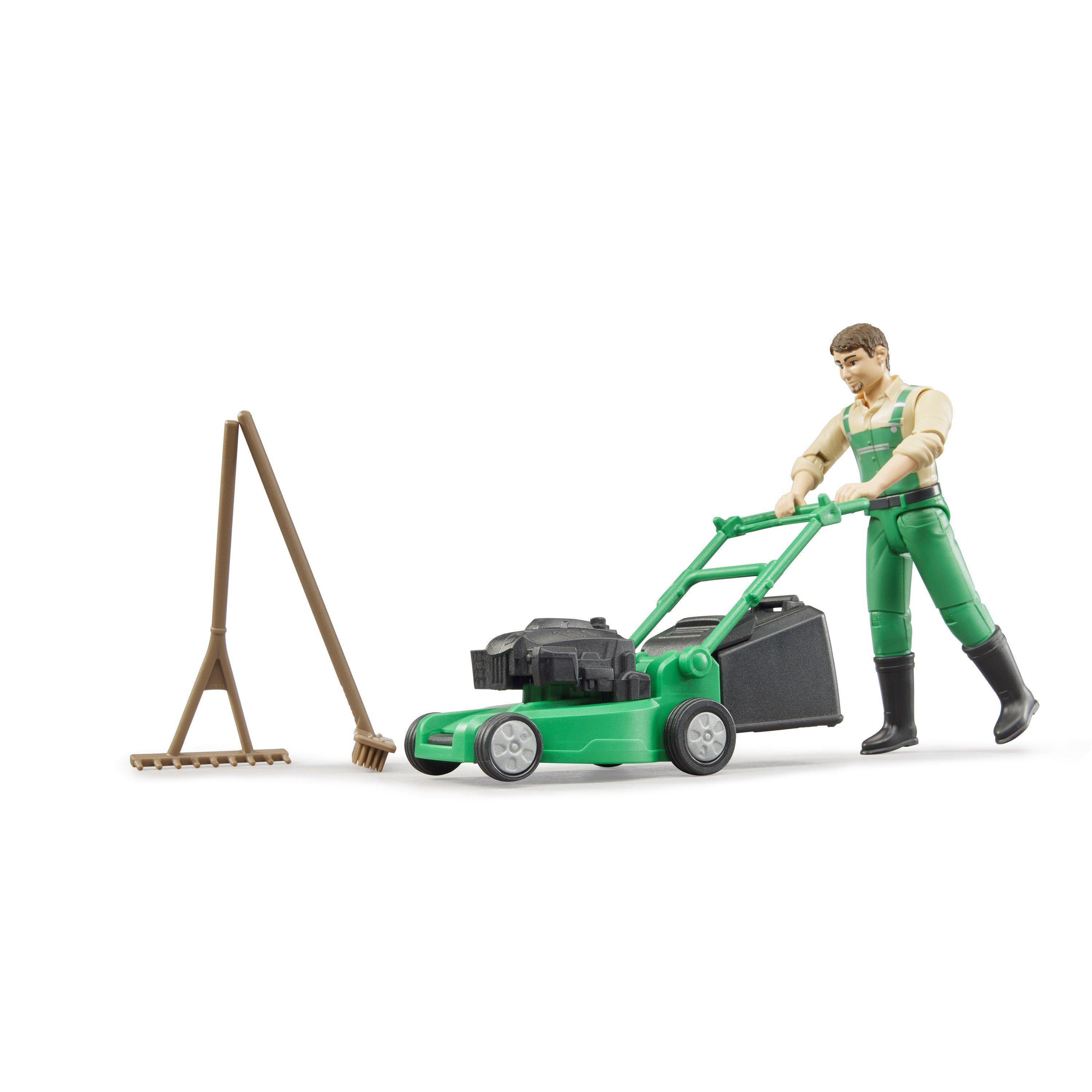 Multi - Bruder - Bruder 1:16 bworld Gardener with lawn mower and eq - 4