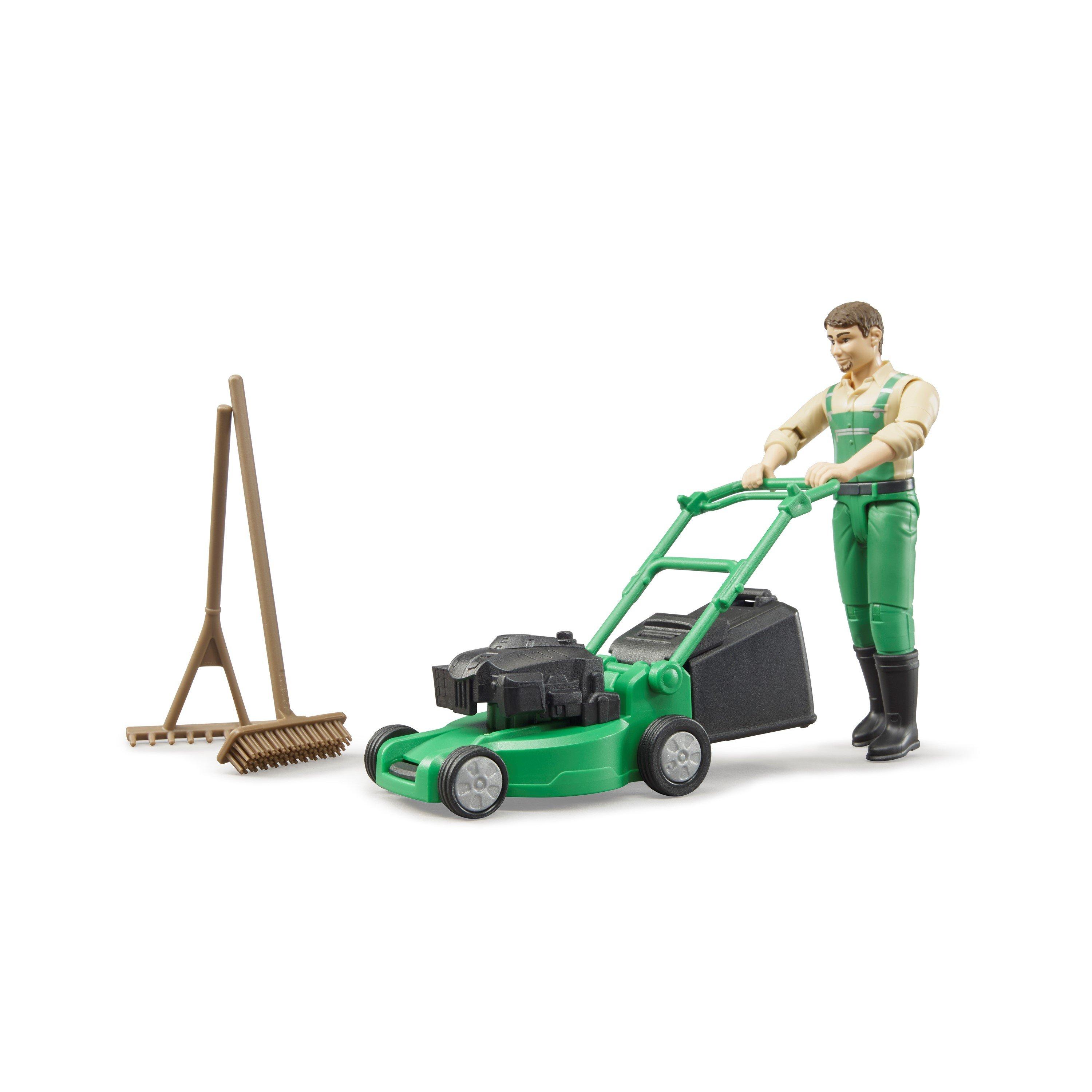 Multi - Bruder - Bruder 1:16 bworld Gardener with lawn mower and eq - 7